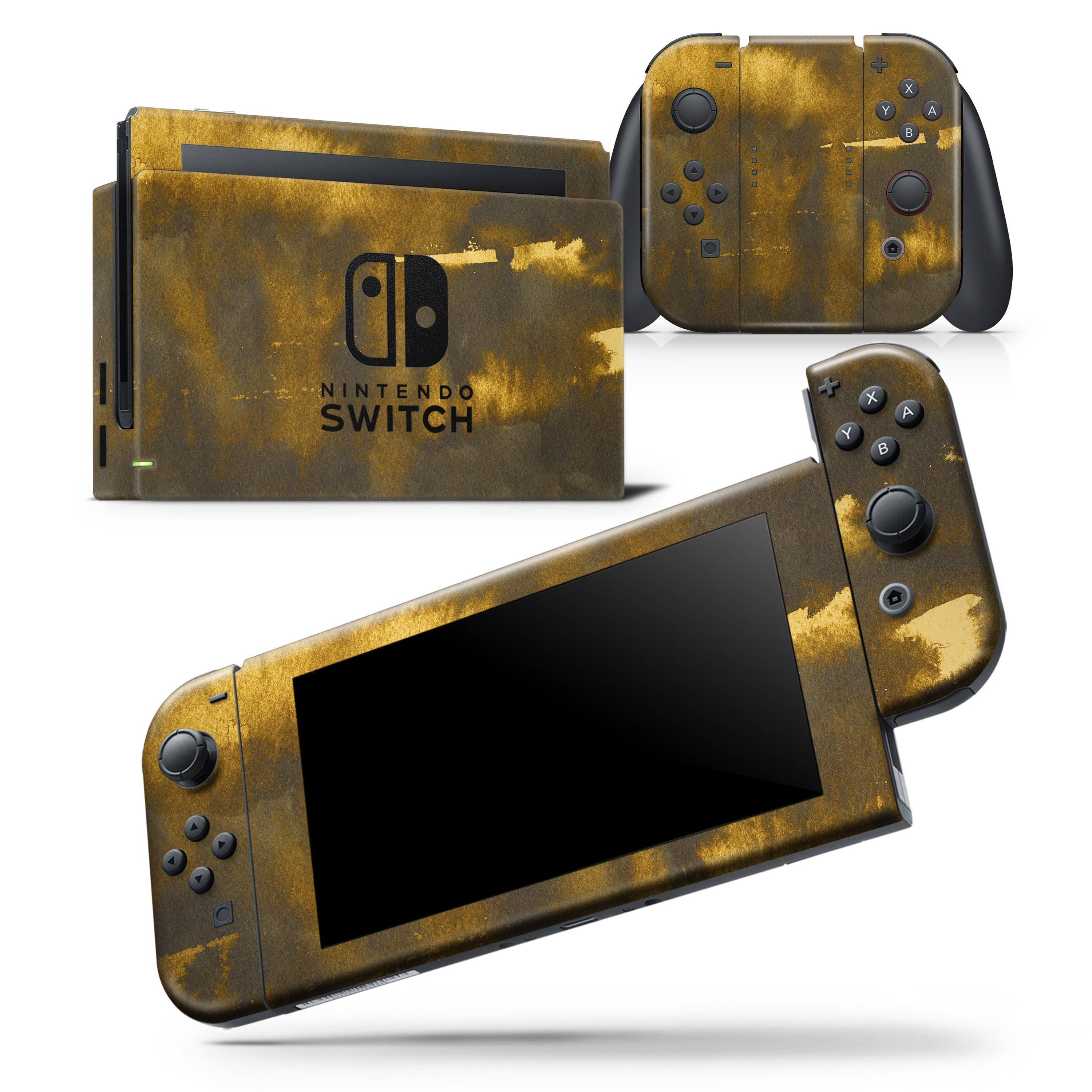 Grunge Golden Hour skin wrap decal for Nintendo Switch Lite, showcasing a unique design that fits snugly on the console and controllers.