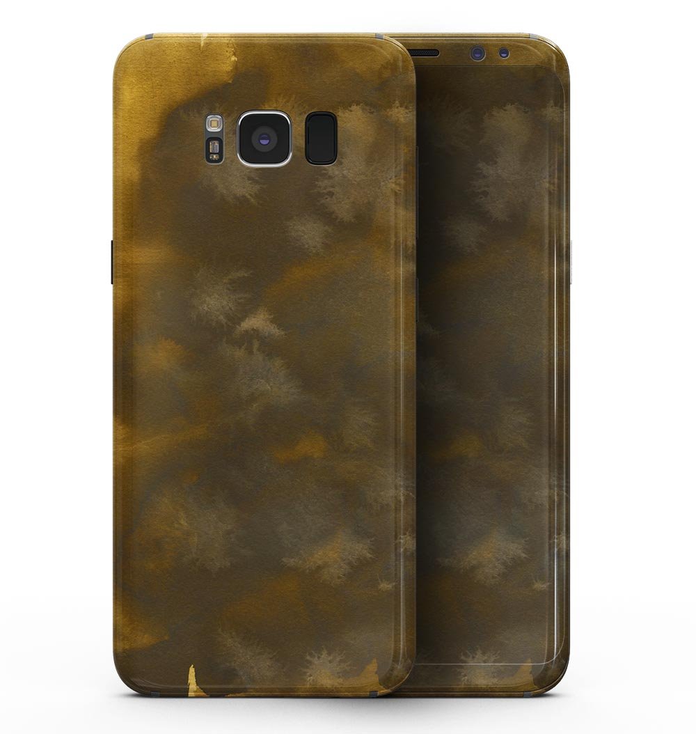 Grunge Yellow and Gray Explosions skin for Samsung Galaxy S8, showcasing vibrant colors and unique design.