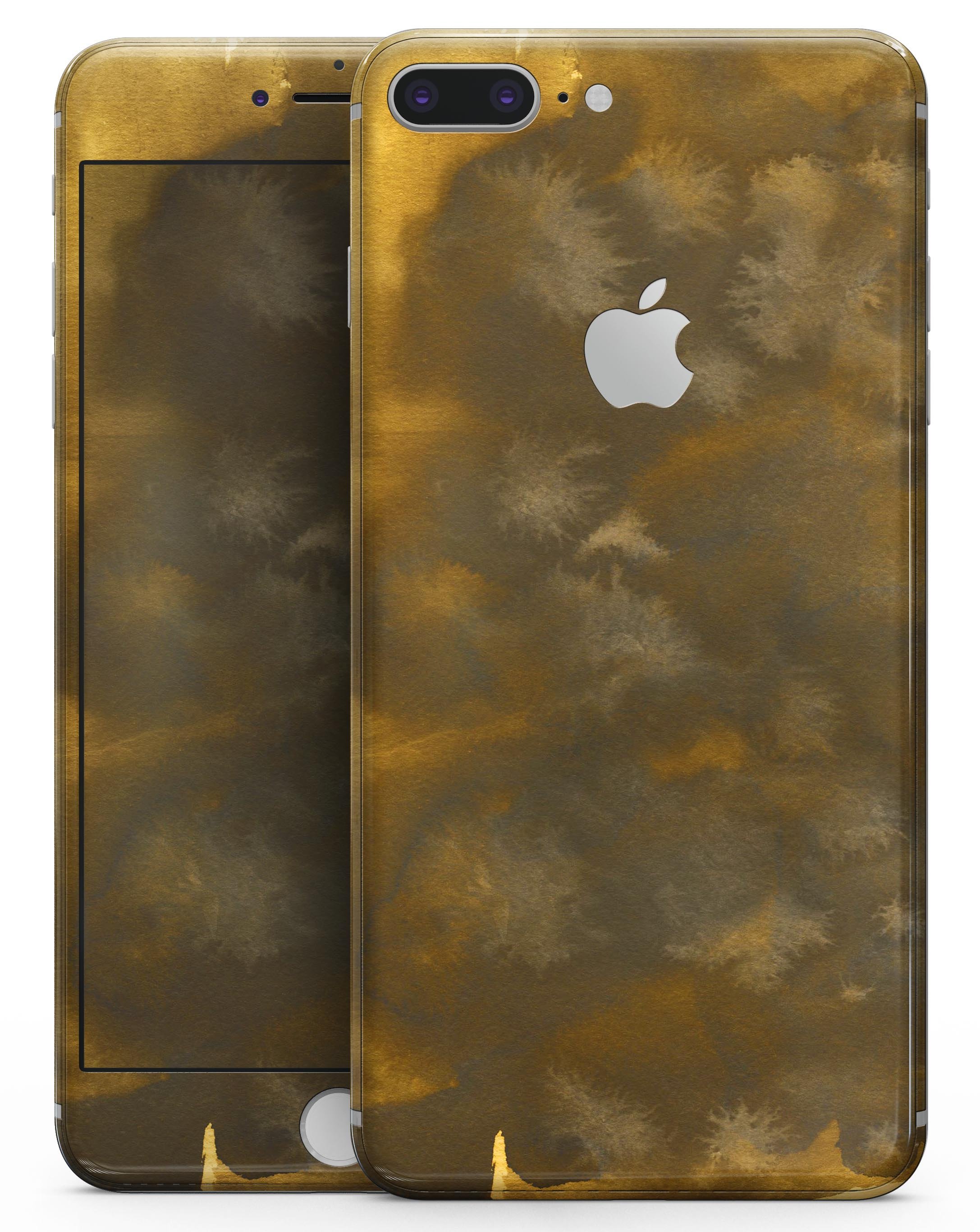 Grunge Yellow and Gray Explosions skin for iPhone 8 and 8 Plus, showcasing vibrant colors and unique design.