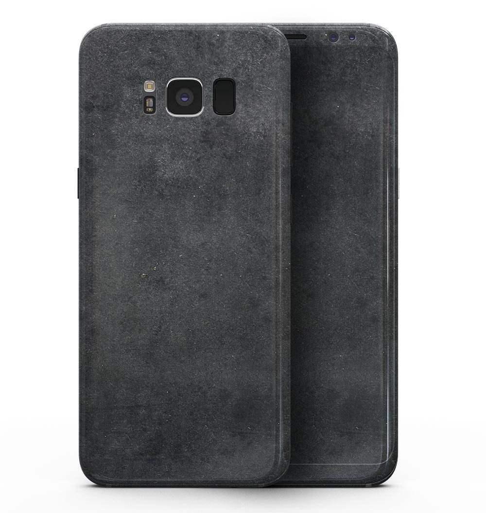 Grungy Black and Gray Surface skin kit for Samsung Galaxy S8, showcasing its stylish design and premium vinyl material.