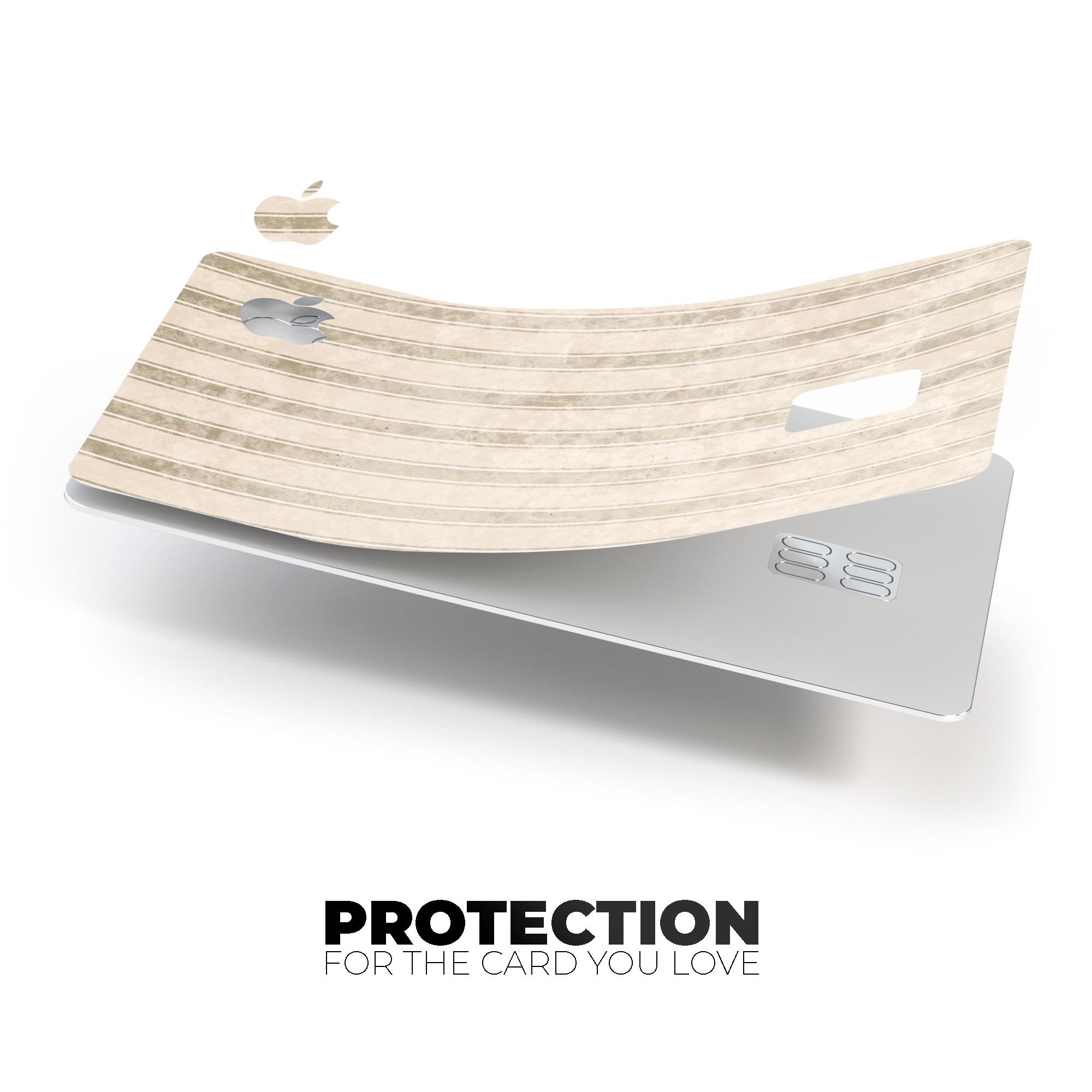 Grungy Neutral Vertical Stripes skin decal for Apple Card, showcasing a stylish design with premium vinyl material.