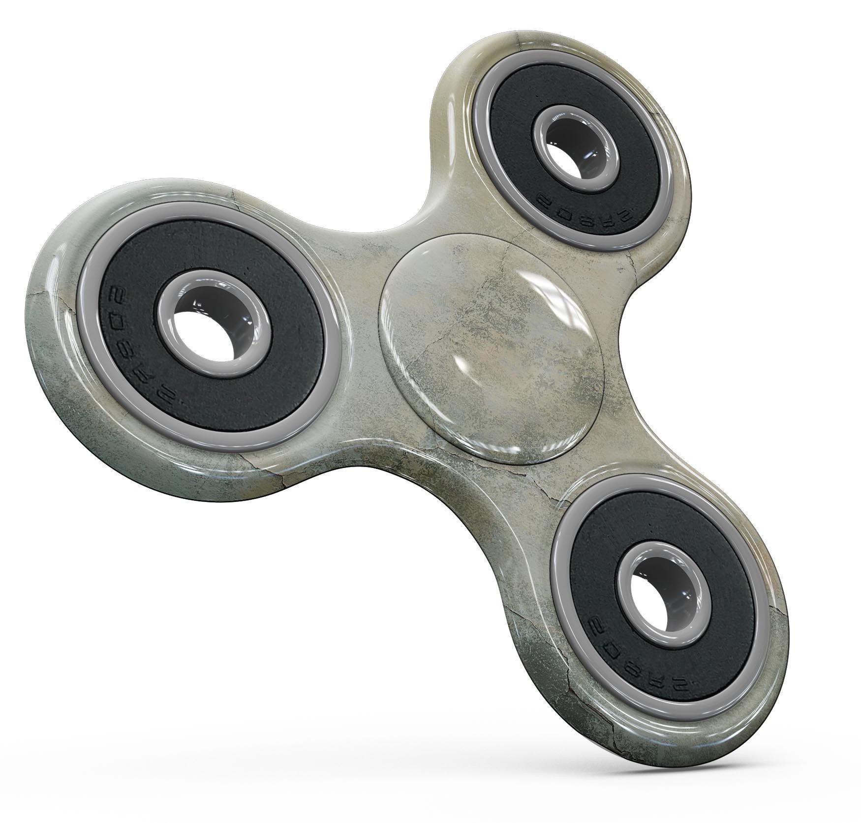 Grungy Tan Cracked Surface Full-Body Fidget Spinner Skin-Kit showcasing a unique design for personalization and protection.