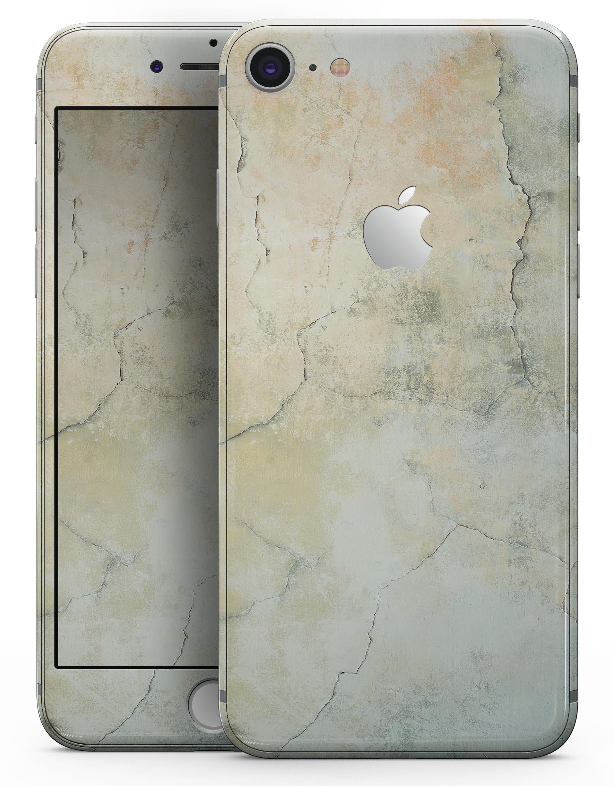 Grungy Tan Cracked Surface skin for iPhone 8 or 8 Plus, showcasing a stylish and rugged design.