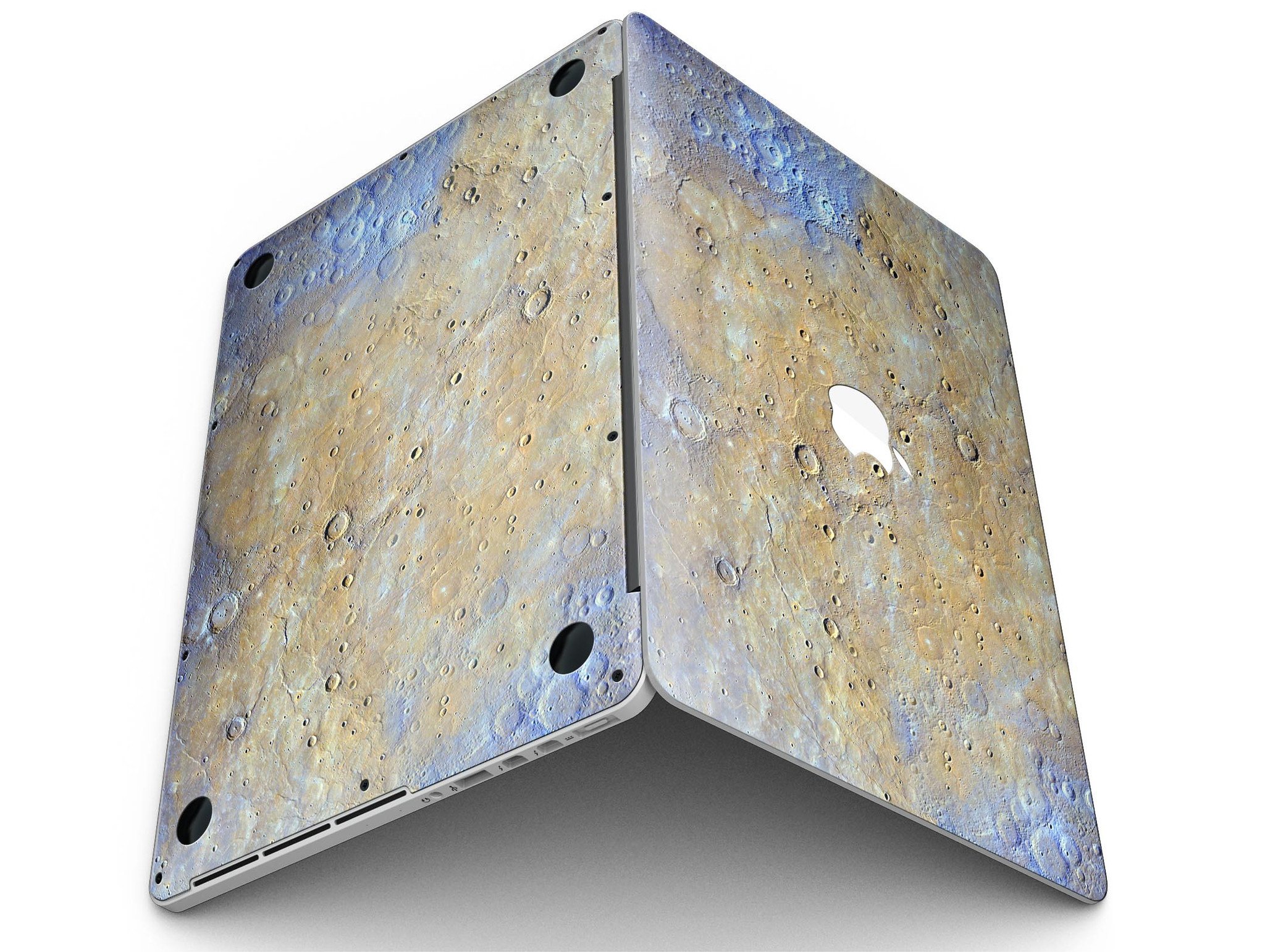 Grungy Watercolor Boiling Surface skin for MacBook Pro with Retina Display, showcasing vibrant colors and unique design.