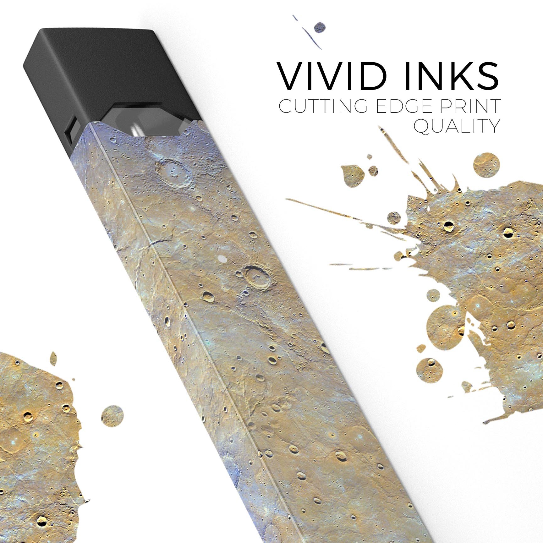 Grungy Watercolor Boiling Surface skin-wrap for JUUL device, showcasing vibrant colors and unique design.