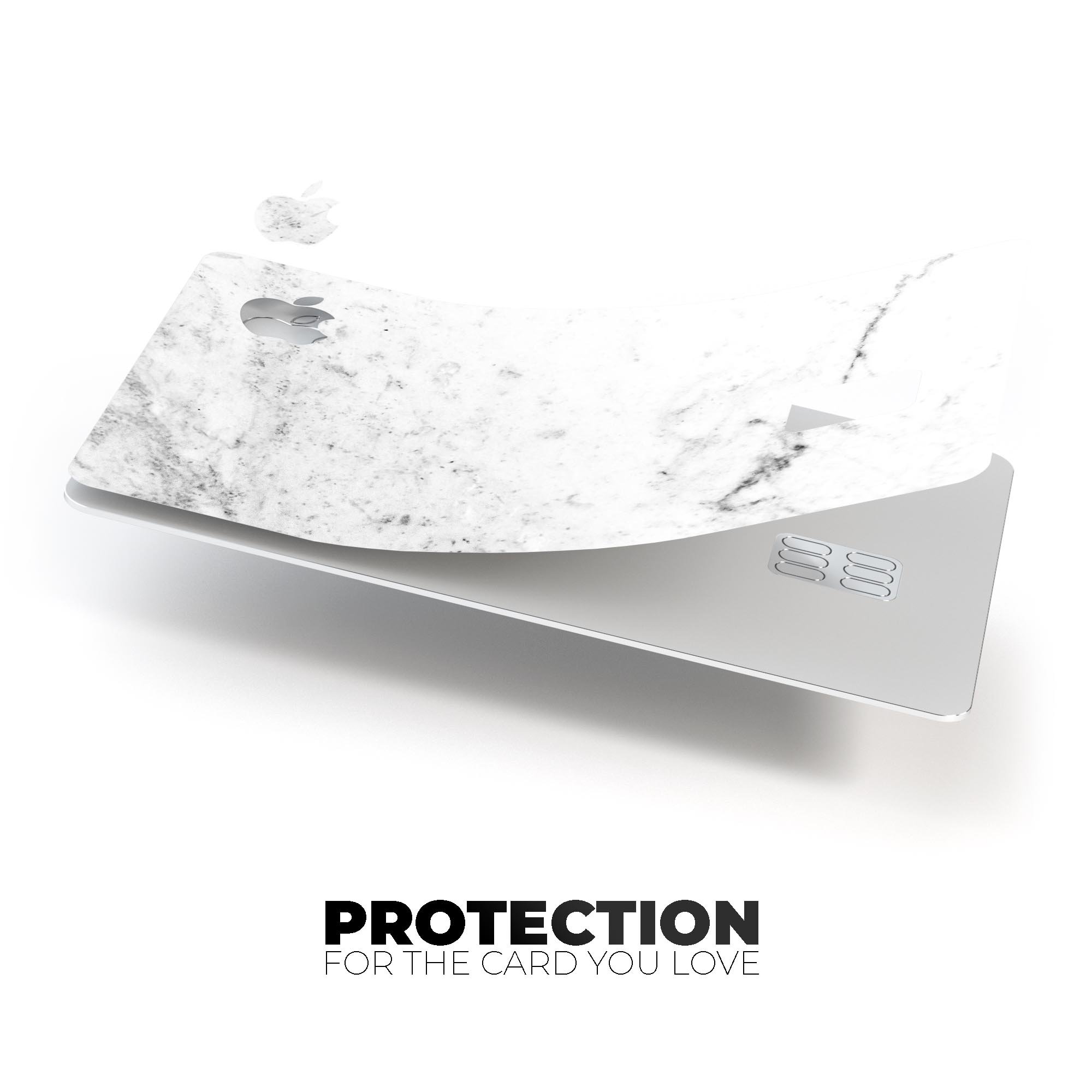 Grungy White Marble decal skin for Apple Card, showcasing a stylish and protective design.