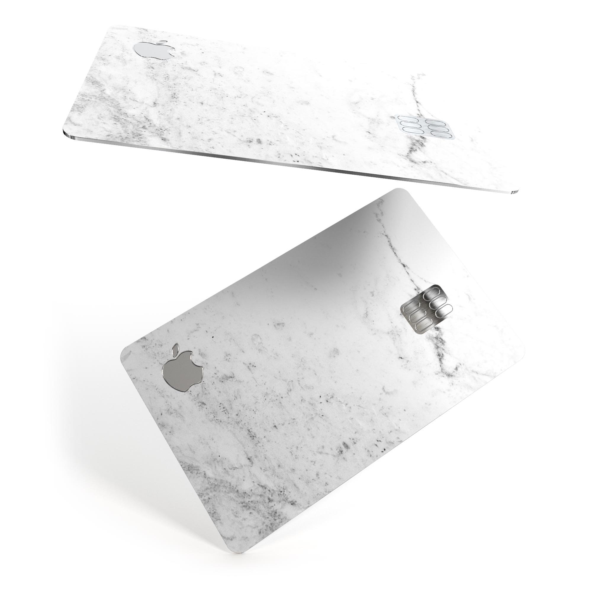 Grungy White Marble decal skin for Apple Card, showcasing a stylish and protective design.