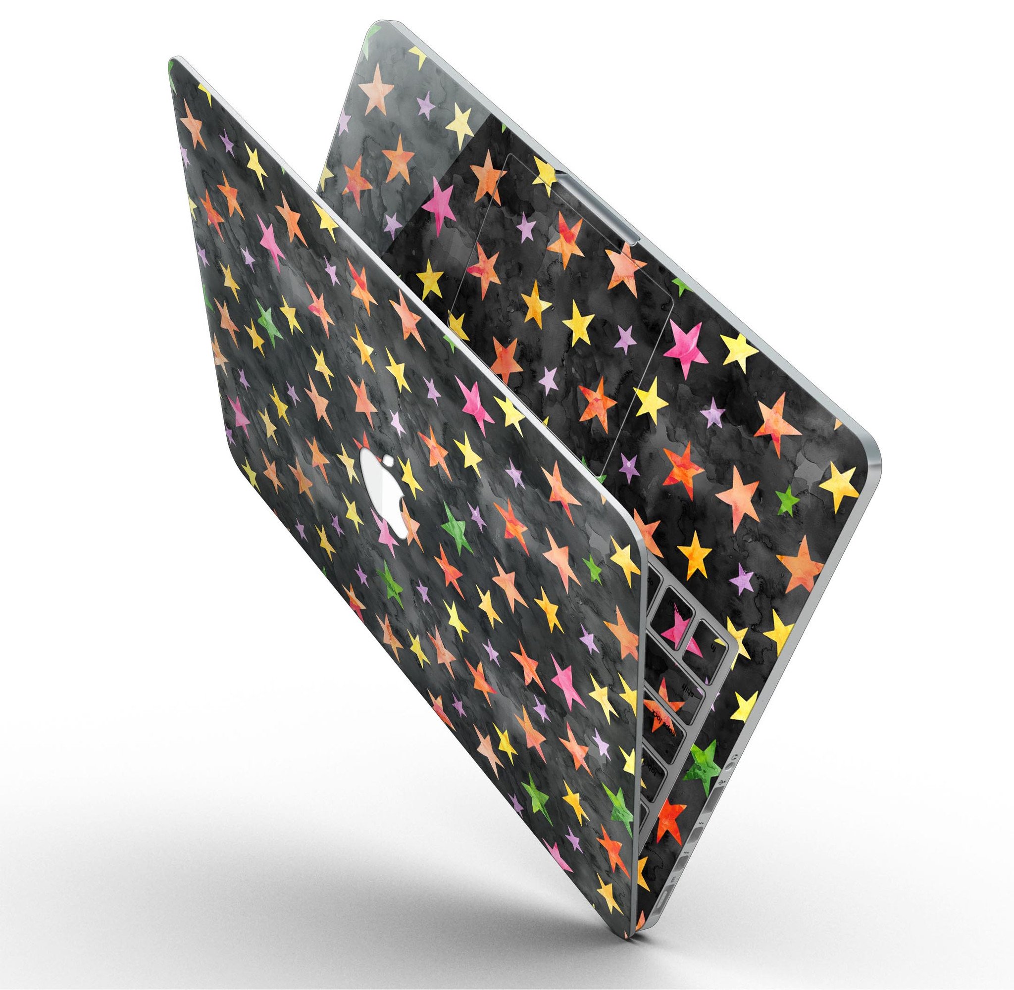 Halloween Color Stars skin for MacBook Pro with Retina Display, showcasing vibrant colors and festive design.