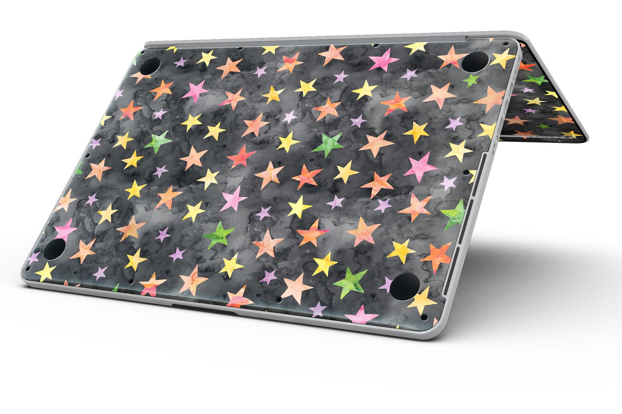 Halloween Color Stars skin for MacBook Pro with Retina Display, showcasing vibrant colors and festive design.