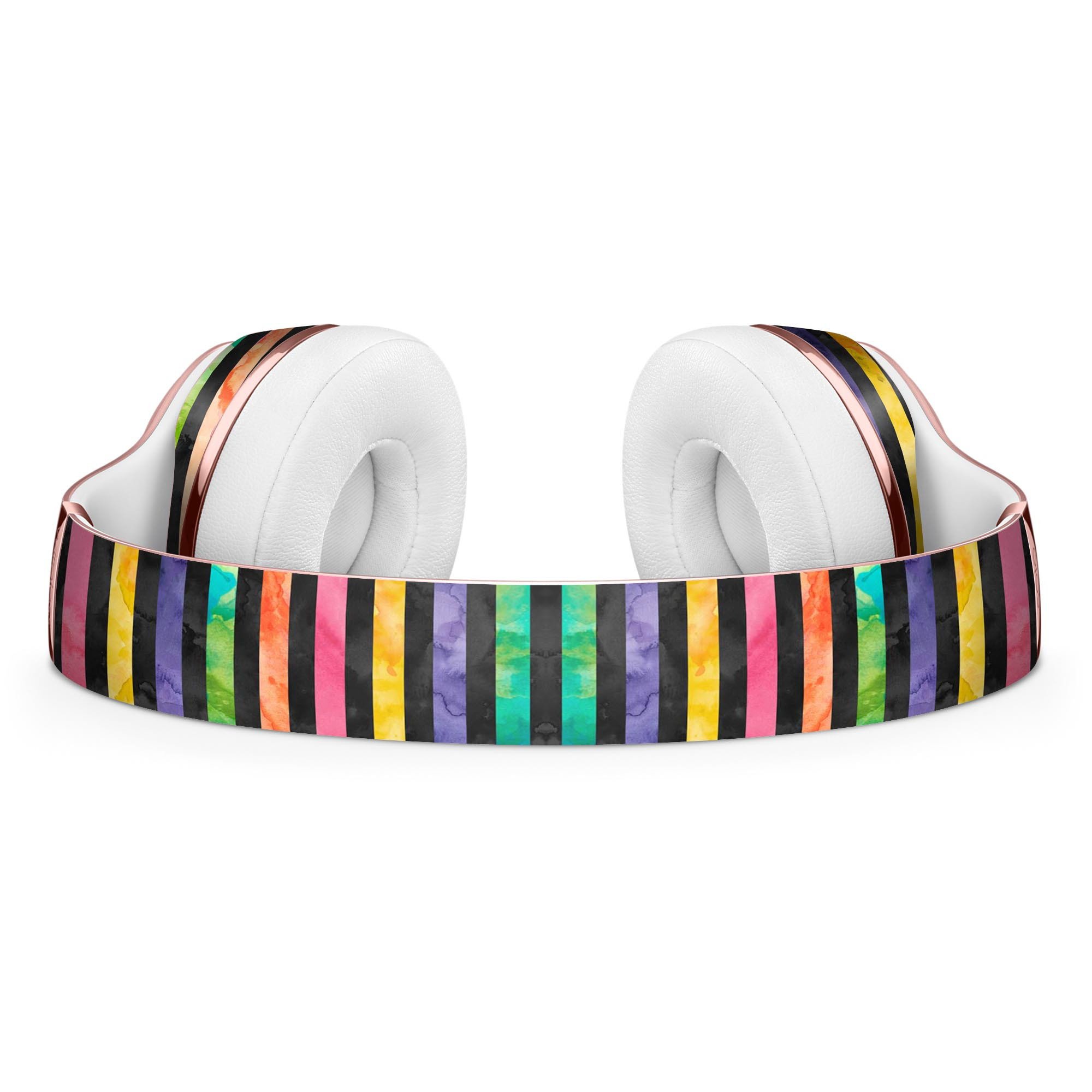 Halloween Color Stripes Full-Body Skin Kit for Beats by Dre Solo 3, showcasing vibrant colors and a sleek design.