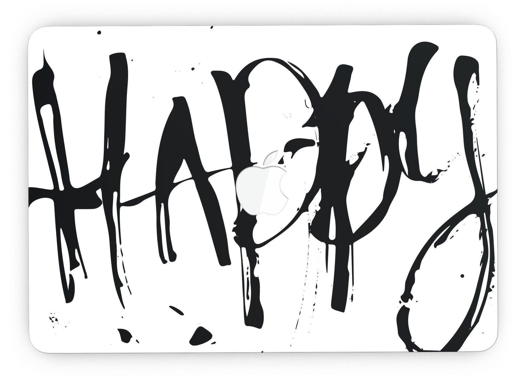 Happy Splatter skin for MacBook Pro with Retina Display, showcasing vibrant colors and unique design.