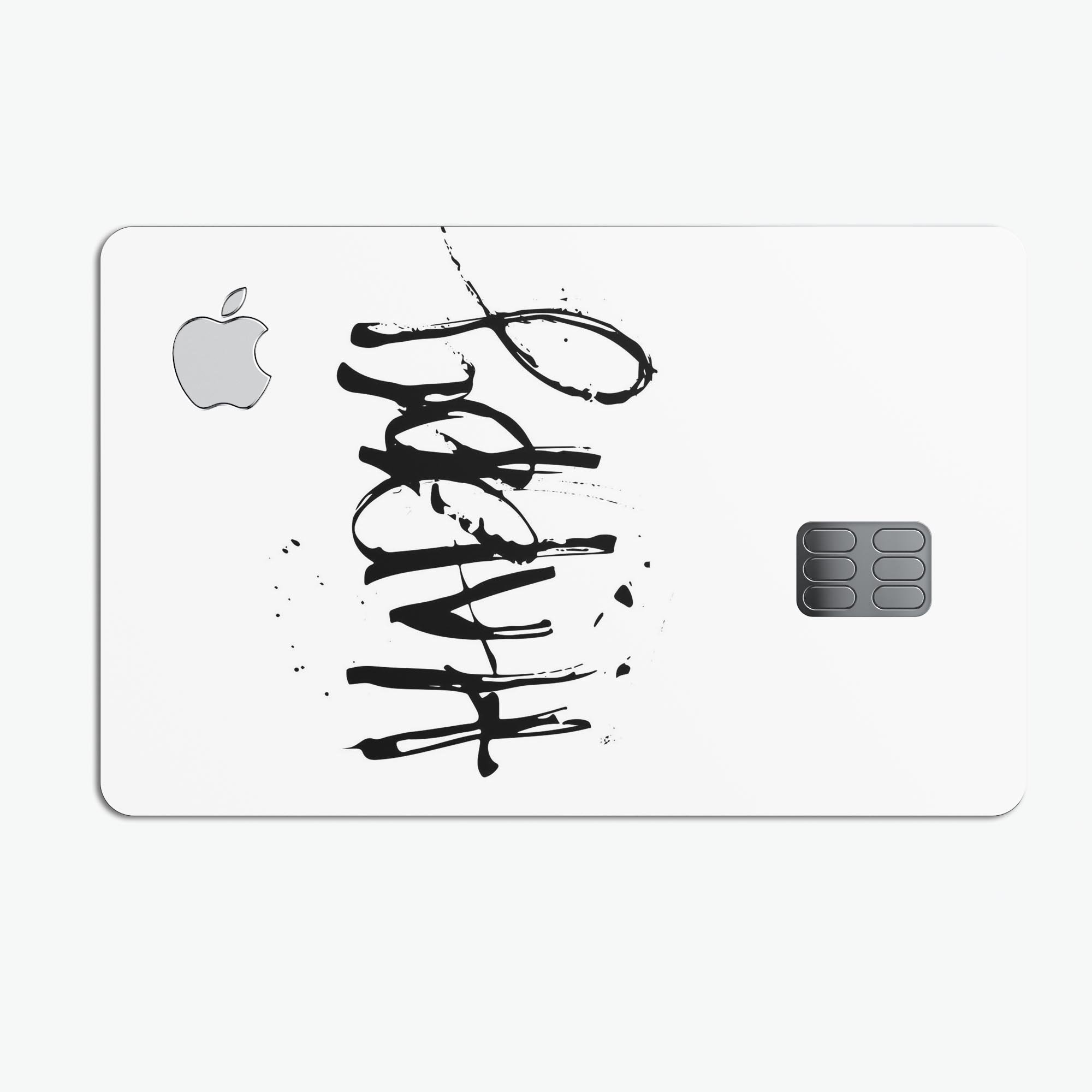 Happy Splatter Premium Protective Decal Skin-Kit for Apple Card, showcasing vibrant design and high-quality vinyl material.
