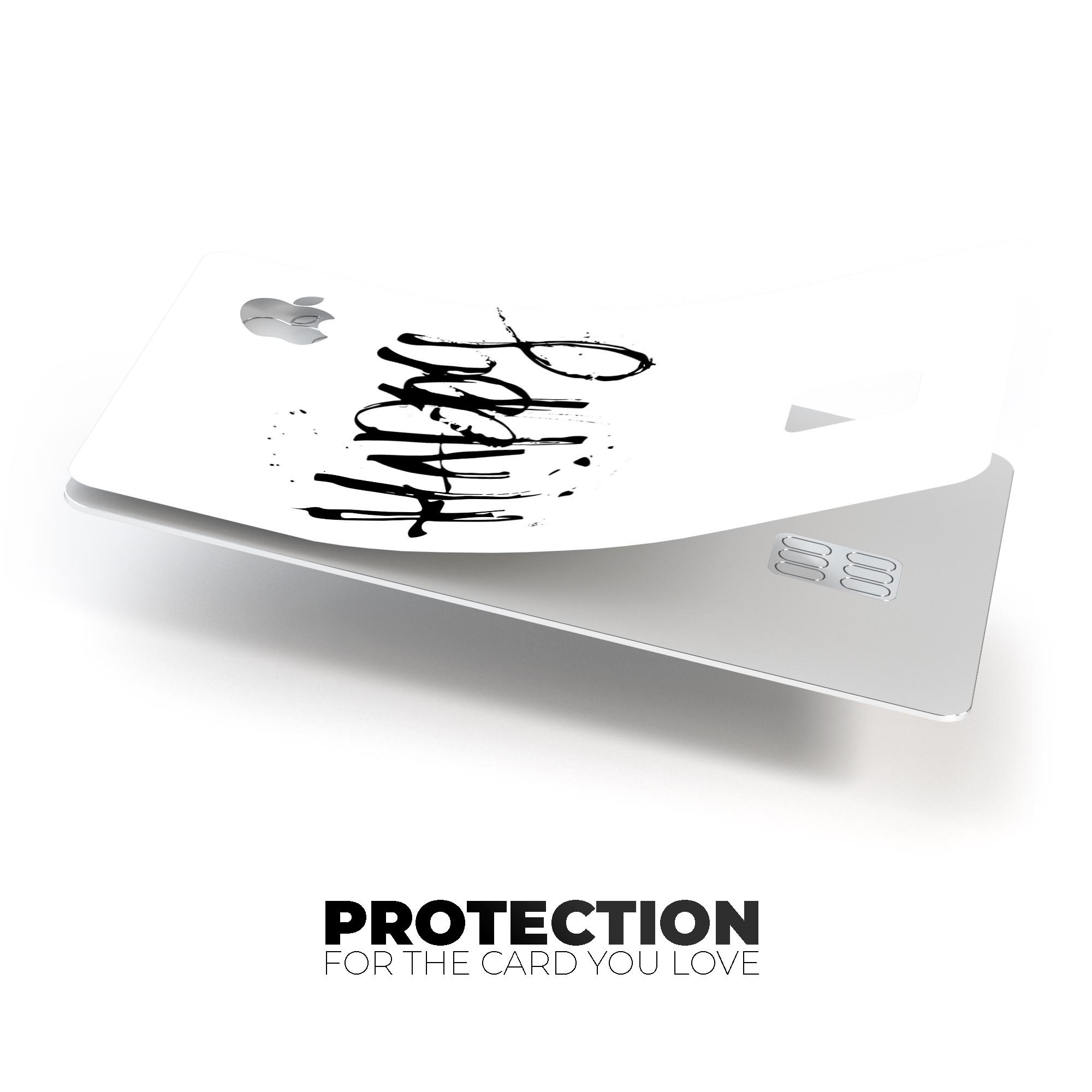 Happy Splatter Premium Protective Decal Skin-Kit for Apple Card, showcasing vibrant design and high-quality vinyl material.