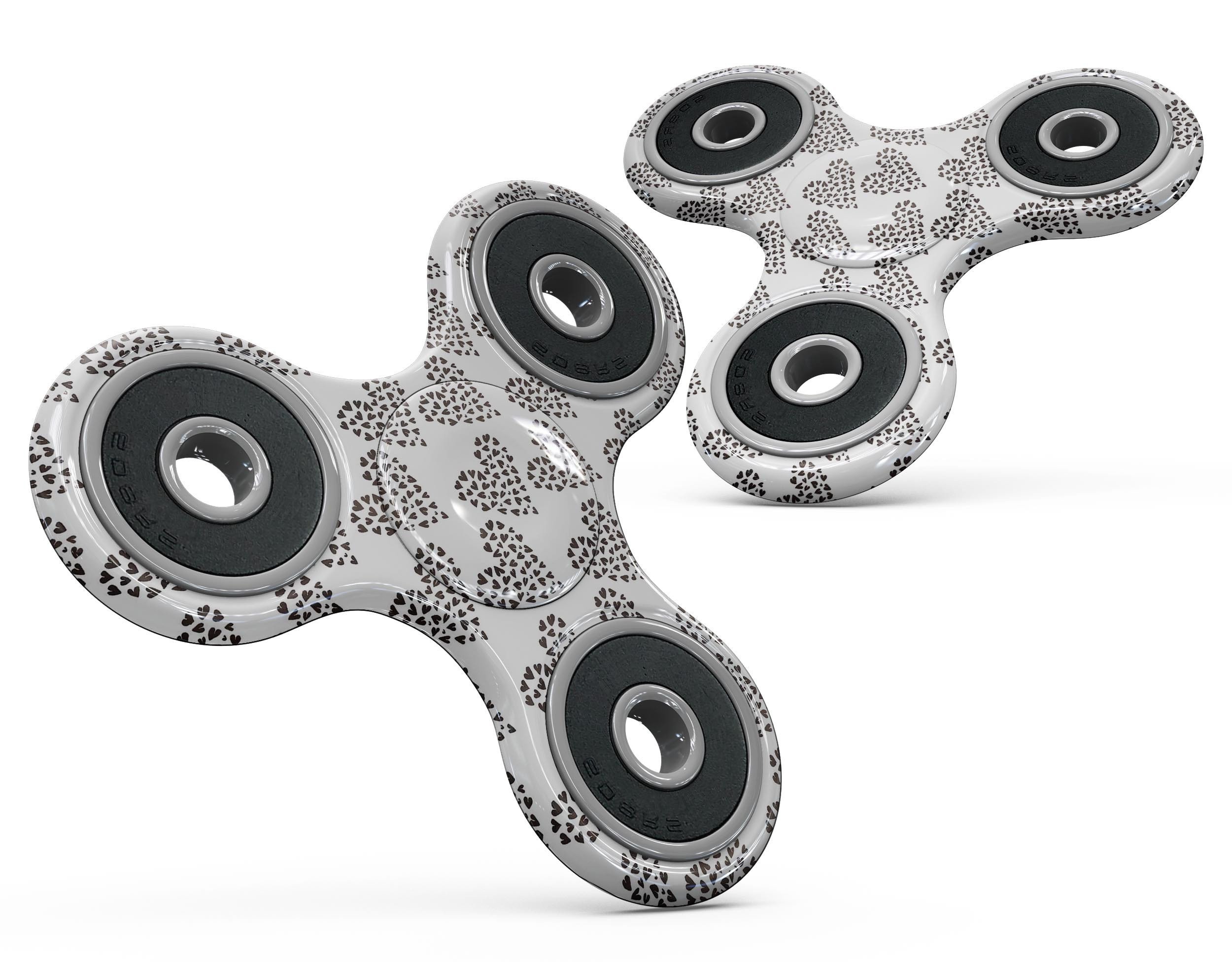 Hearts within Hearts Full-Body Fidget Spinner Skin-Kit showcasing vibrant heart designs on a fidget spinner.