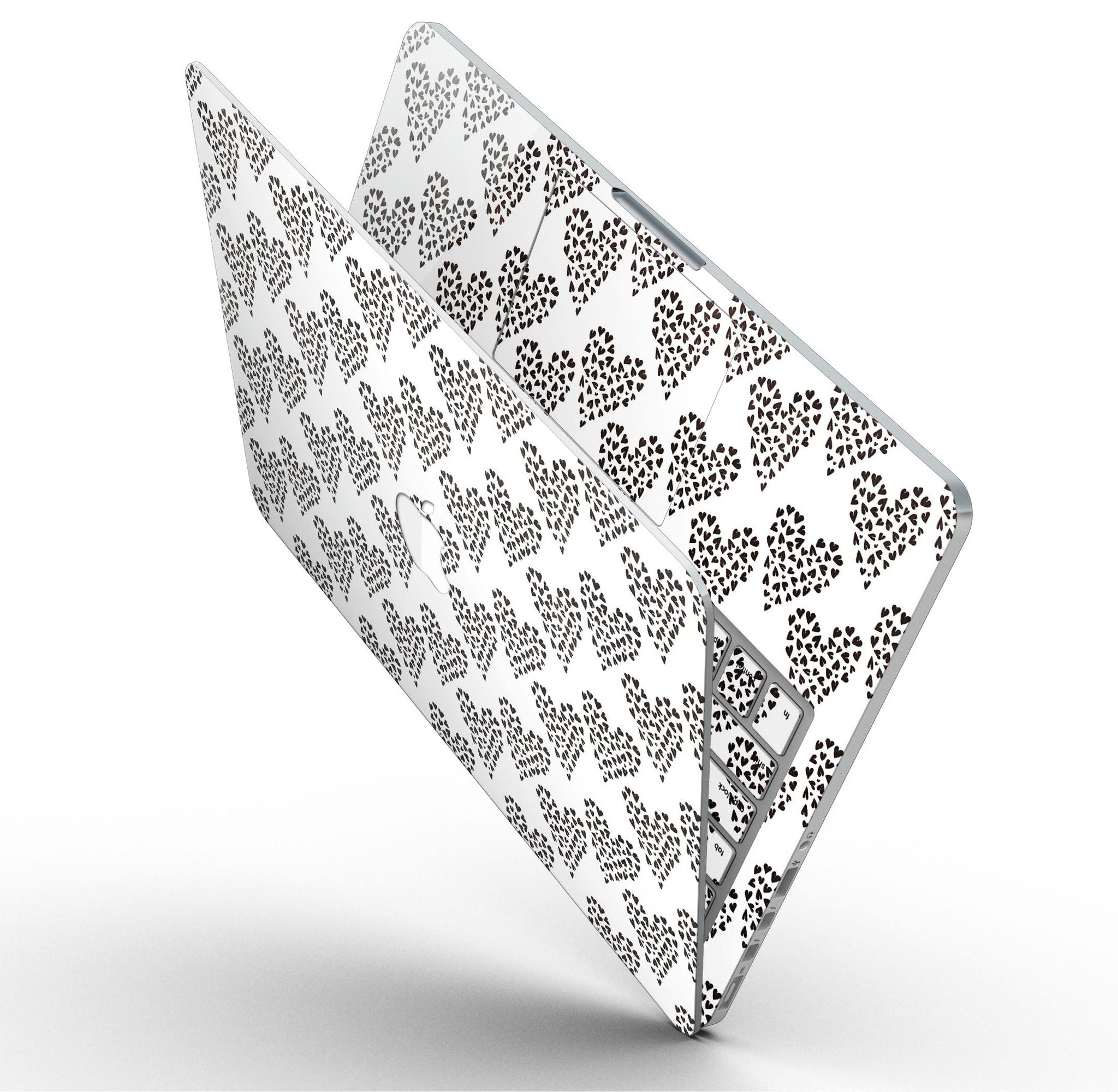 Stylish Hearts within Hearts design skin for MacBook Pro with Retina Display, showcasing vibrant colors and patterns.