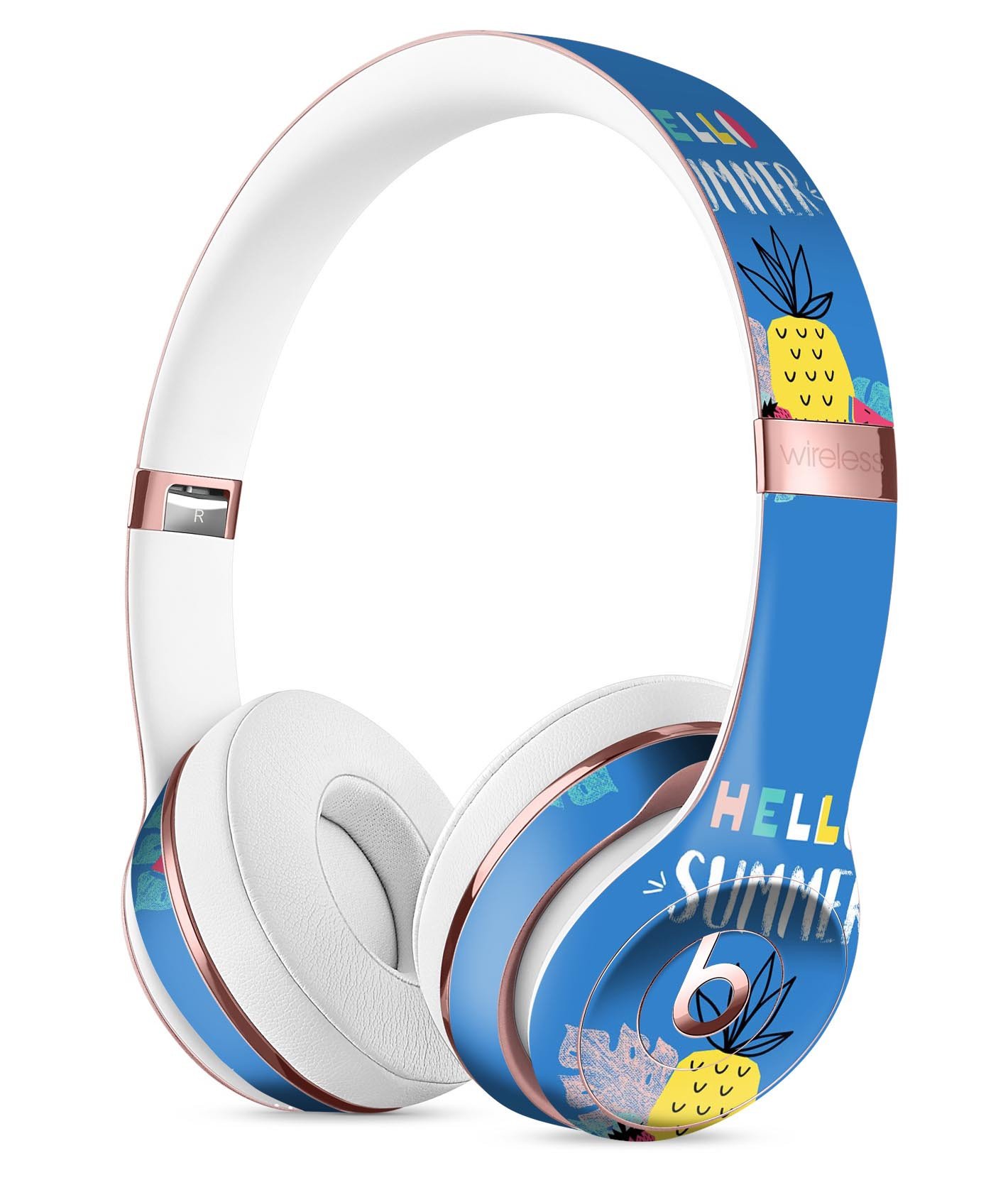 Hello Summer Love Full-Body Skin Kit for Beats by Dre Solo 3, featuring vibrant design and premium vinyl material.