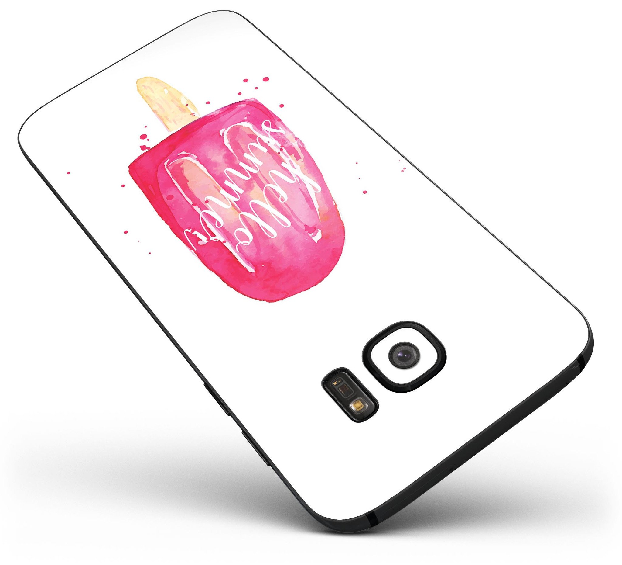 Hello Summer Popcicle Full Body Skin-Kit for Samsung Galaxy S7, showcasing vibrant colors and sleek design.