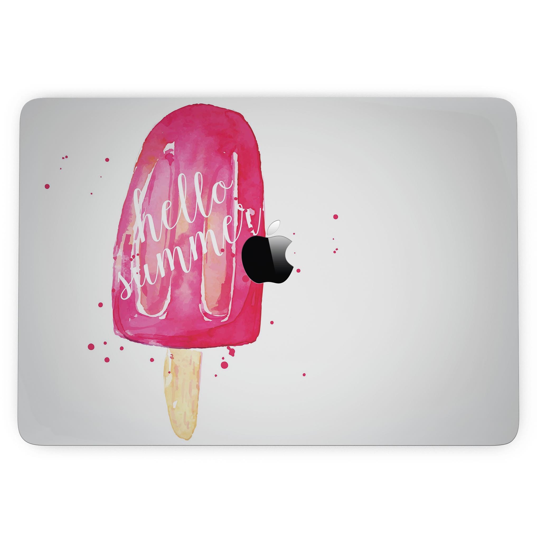 Hello Summer Popcicle Skin Kit for MacBook Pro with Touch Bar, featuring vibrant colors and a stylish design.