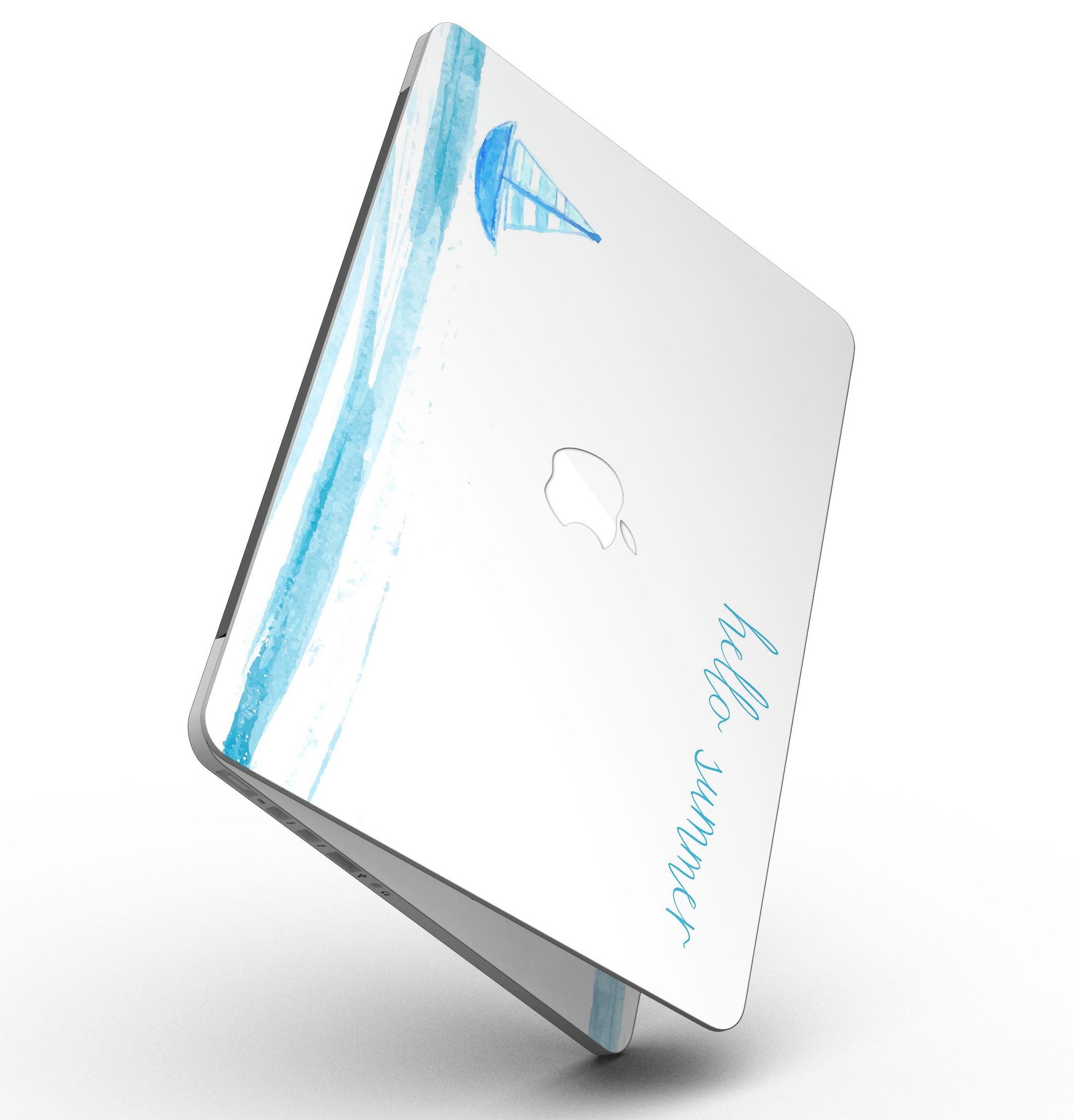 Hello Summer Sailboat skin for MacBook Pro with Retina Display, showcasing vibrant colors and a stylish design.