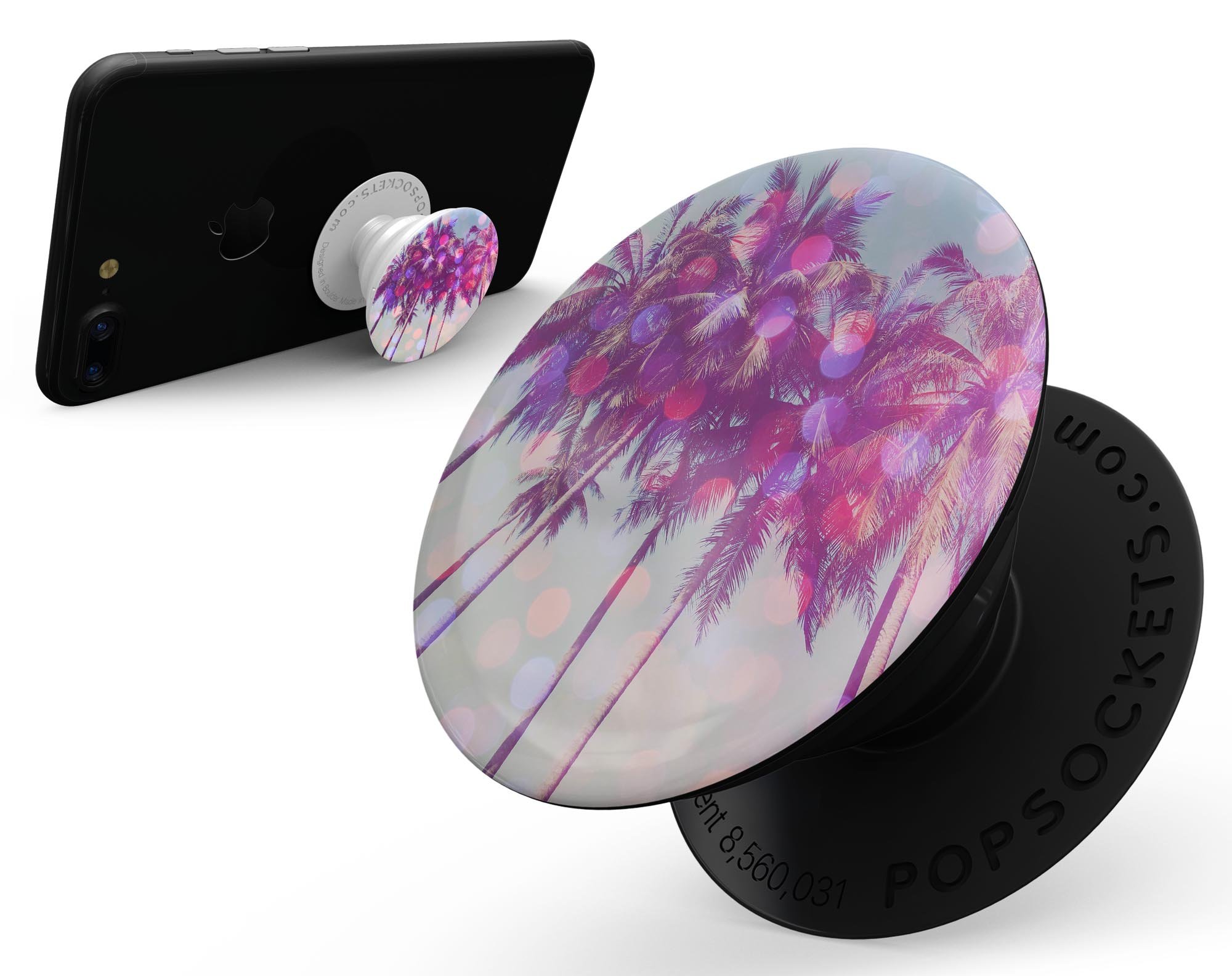 Hollywood Glamour Skin Kit for PopSockets featuring vibrant designs and premium vinyl material.