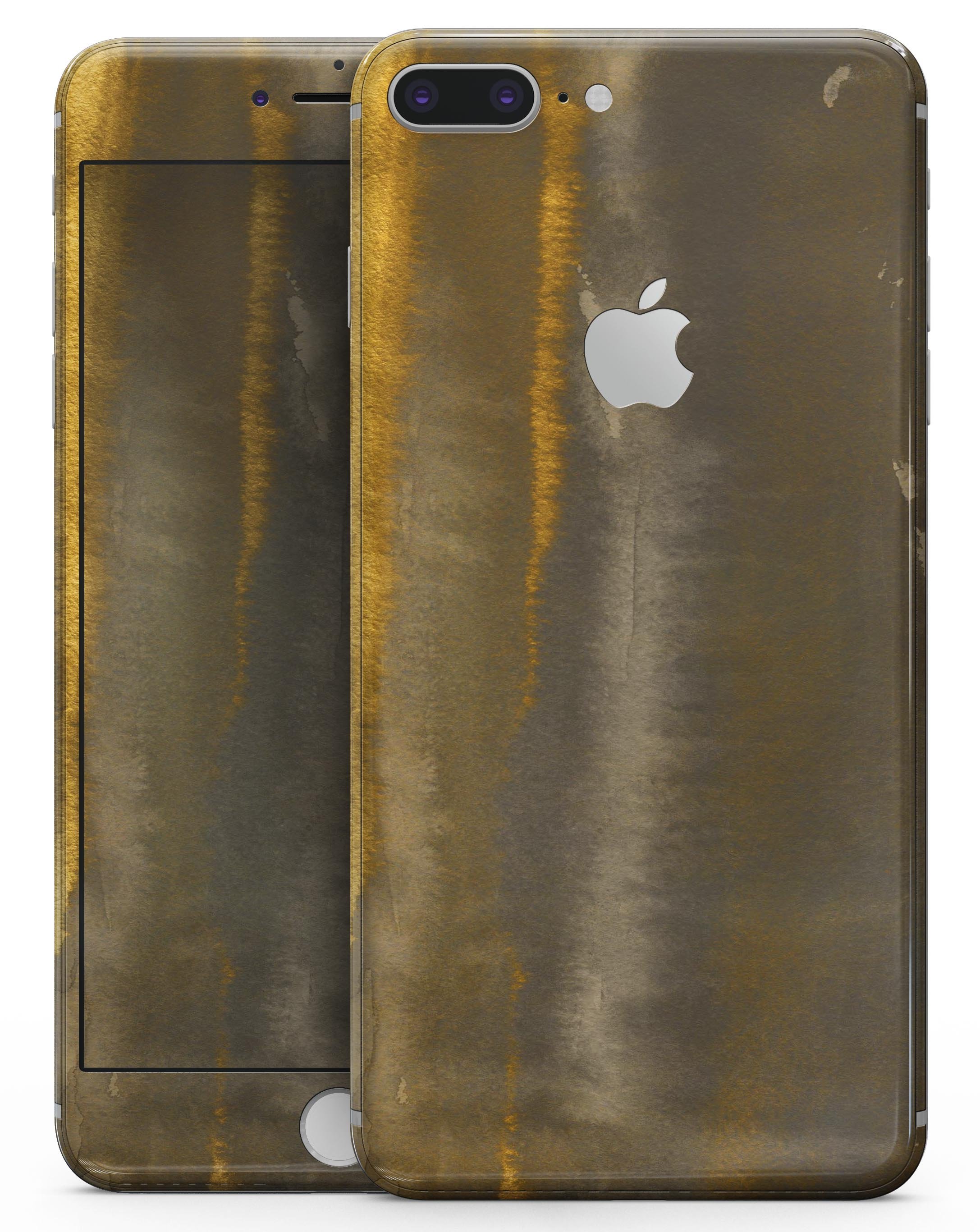 Horizontal Gold Landscape skin for iPhone 8 and 8 Plus, showcasing a stylish design with premium vinyl material.