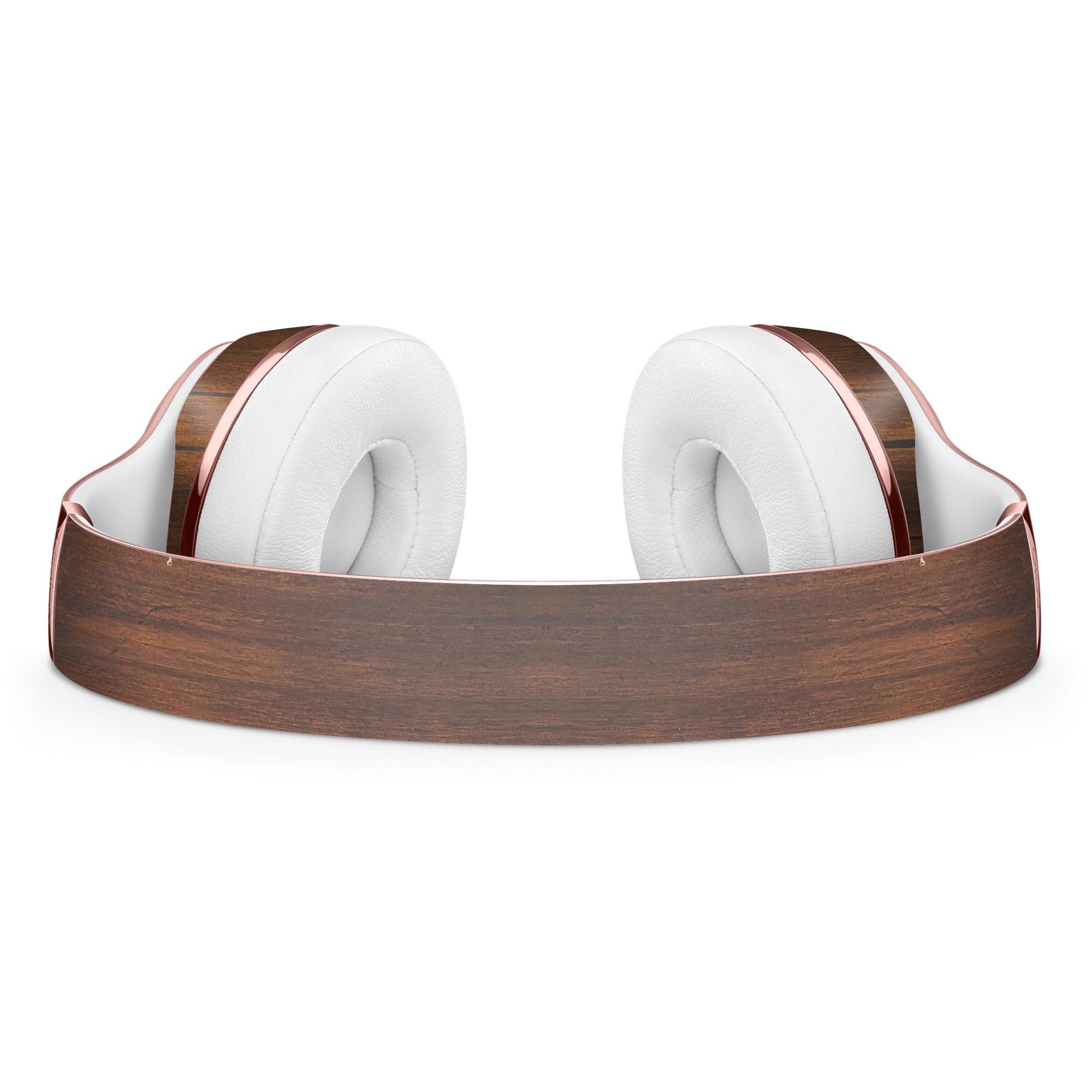 Horizontal Rich Woodgrain Full-Body Skin Kit for Beats by Dre Solo 3 Wireless Headphones, showcasing a stylish woodgrain design.