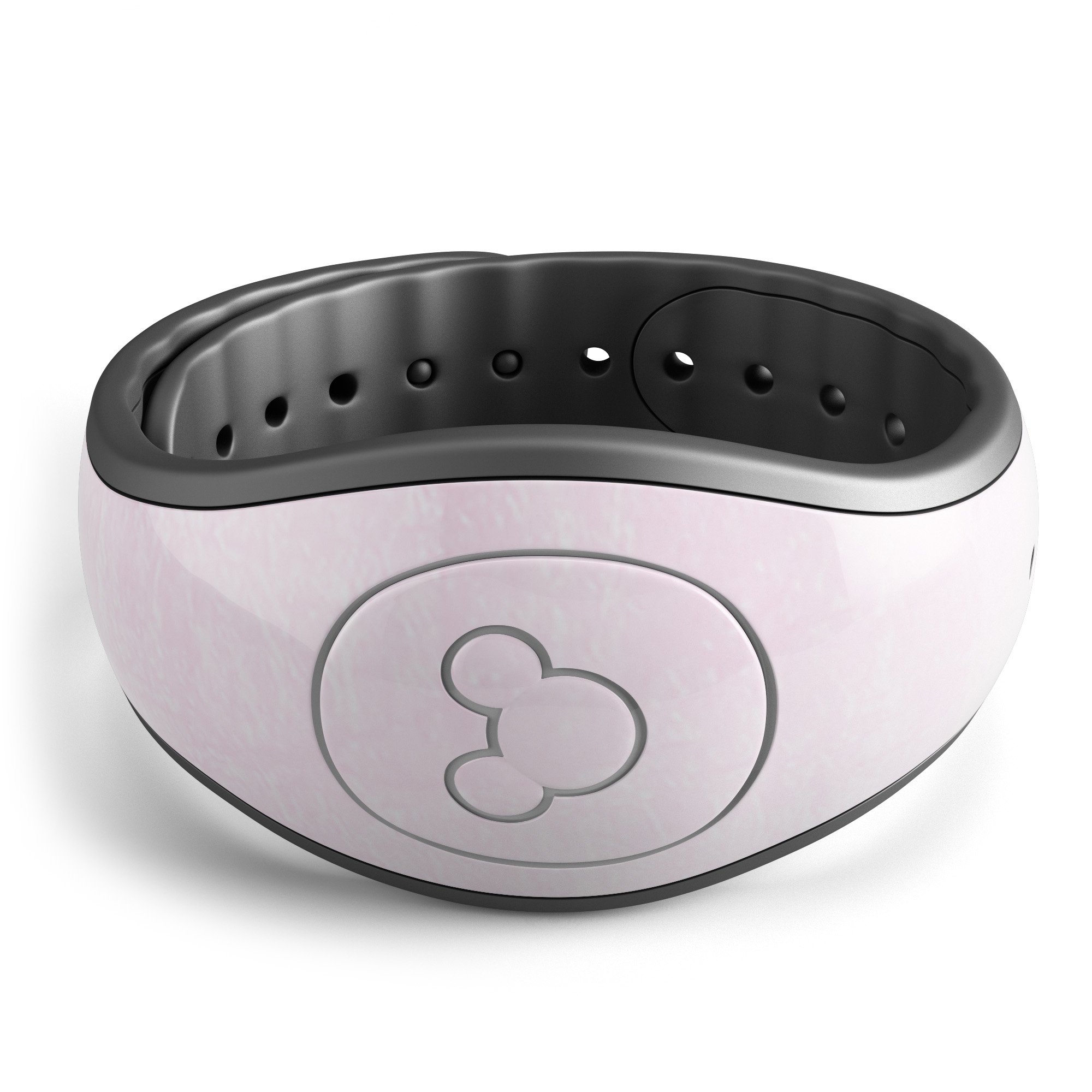 Hot Pink Fade to White decal skin wrap kit for Disney Magic Band, showcasing vibrant colors and high-quality design.