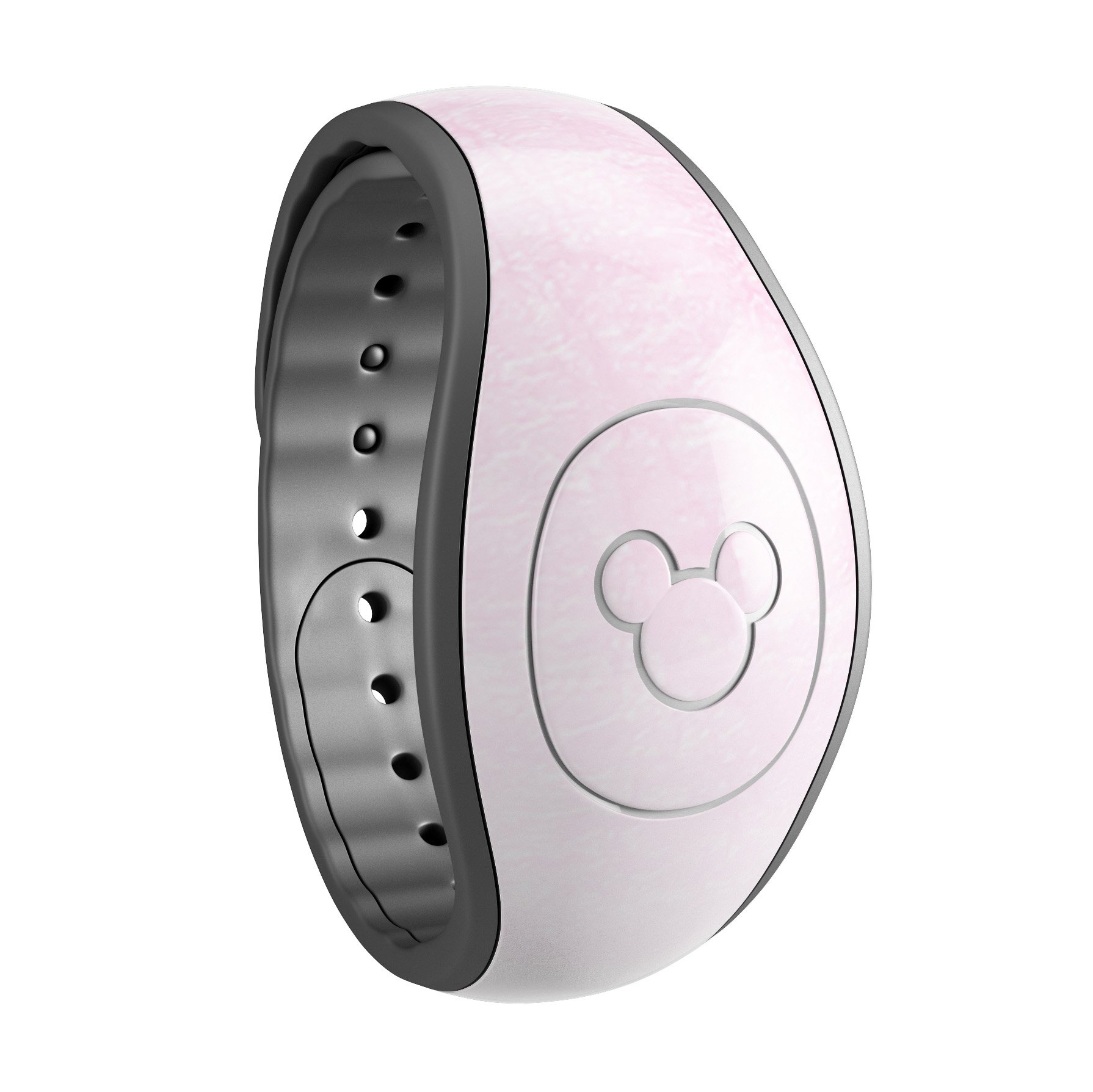 Hot Pink Fade to White decal skin wrap kit for Disney Magic Band, showcasing vibrant colors and high-quality design.