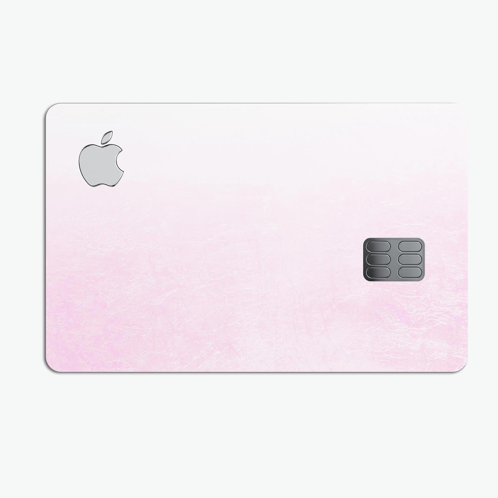 Hot Pink Fade to White Premium Protective Decal Skin-Kit for Apple Card, showcasing vibrant colors and a sleek design.