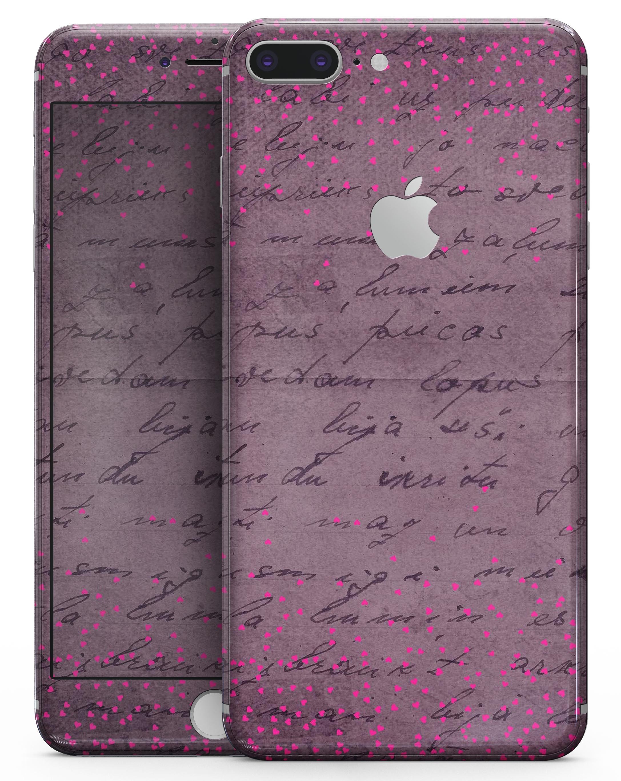 Purple smartphone case with script.