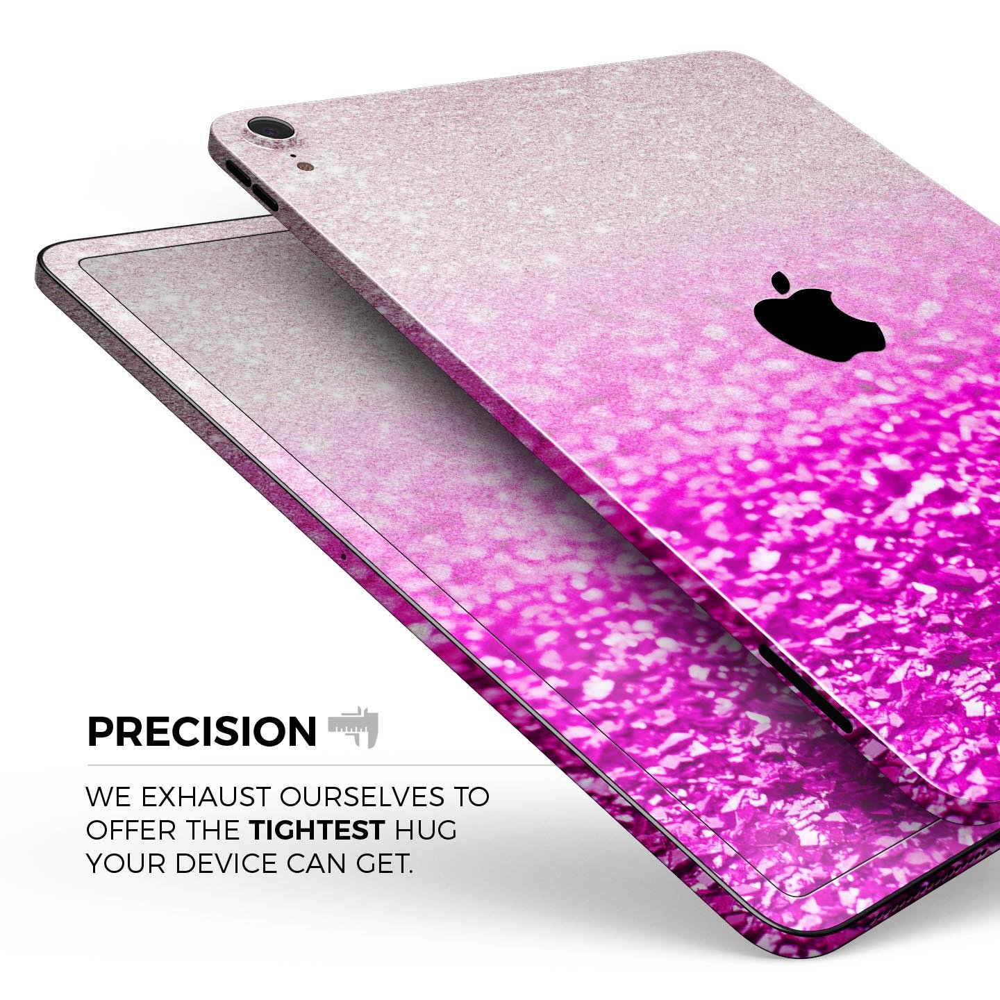 Shiny pink gradient tablet cover.