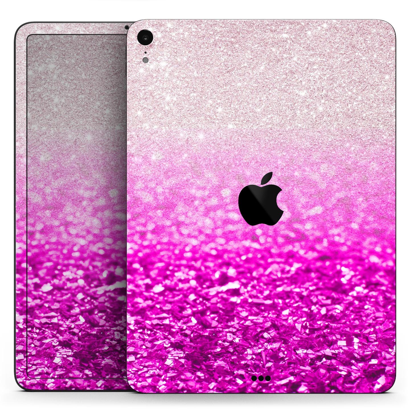 Pink glitter gradient iPad case.