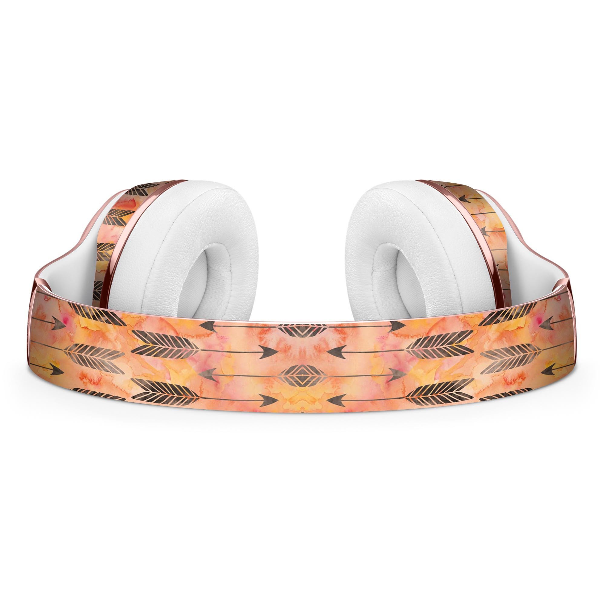 Igneous Black Tribal Arrow Pattern Skin Kit for Beats by Dre Solo 3 Wireless Headphones, showcasing a stylish tribal design.