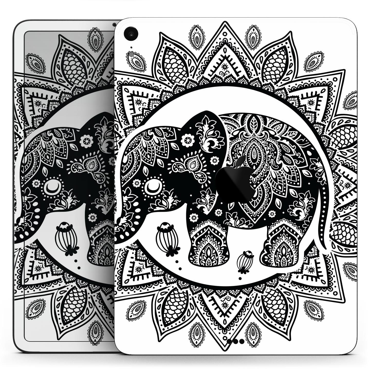 Indian Mandala Elephant skin decal for Apple iPad Pro, showcasing intricate design and vibrant colors.