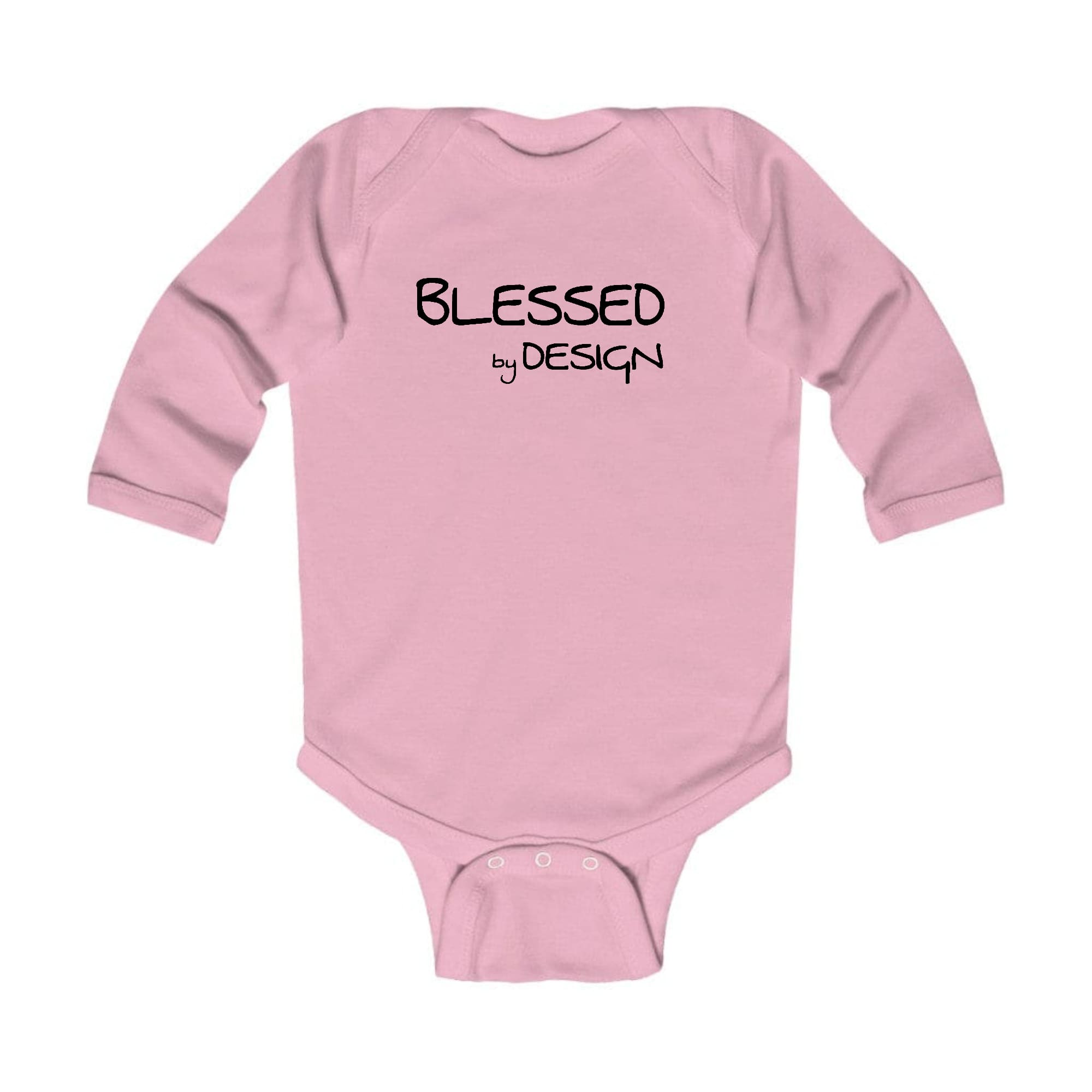 Infant Long Sleeve Graphic T-shirt in black featuring an inspirational design, perfect for babies.