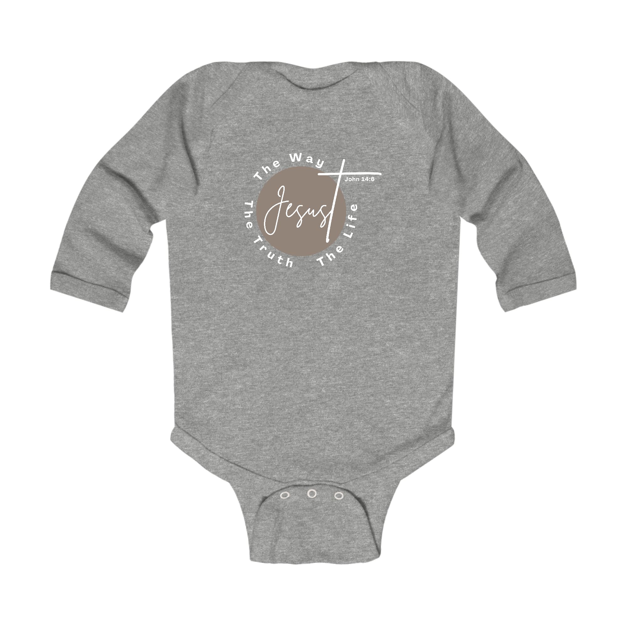 Infant Long Sleeve Graphic T-shirt featuring 'The Truth The Way The Life' design, made from soft cotton for comfort.