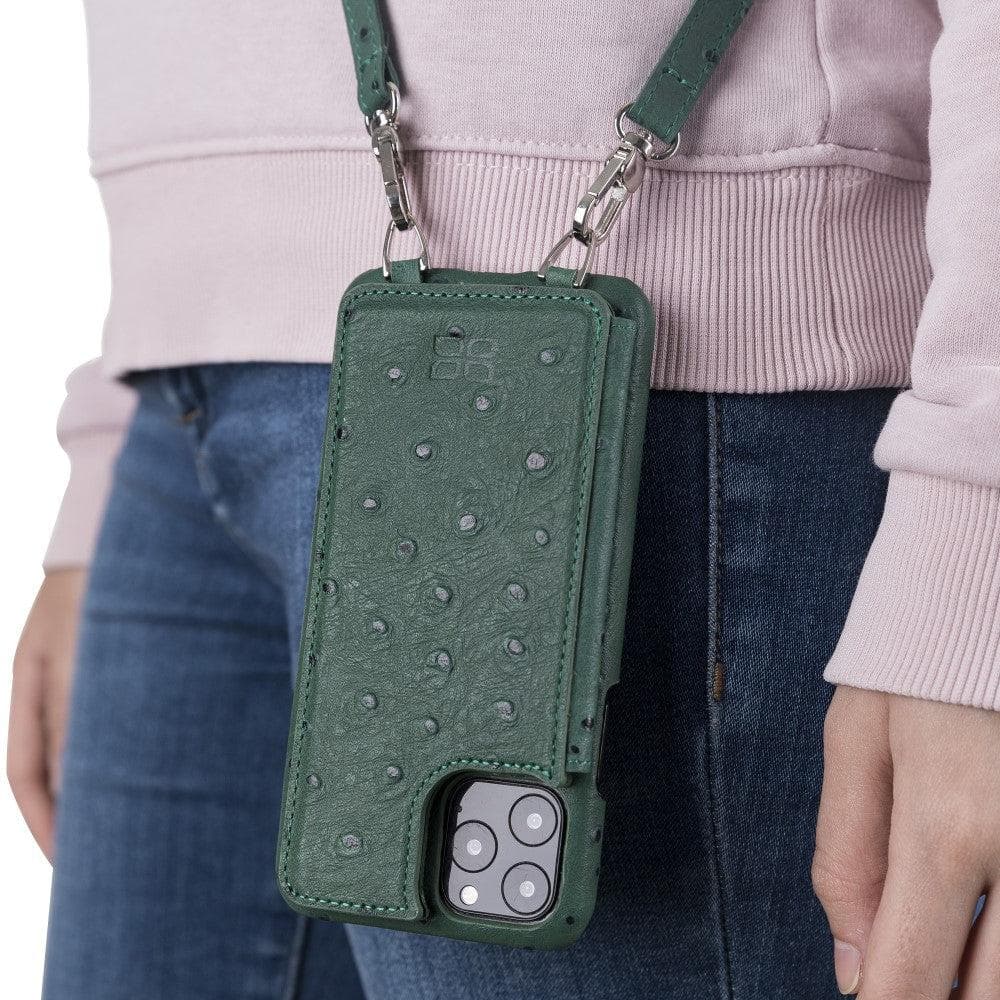 Bouletta iPhone 11 Series Leather Saff Umw Plain Strap in premium leather, showcasing its sleek design and personalization options.