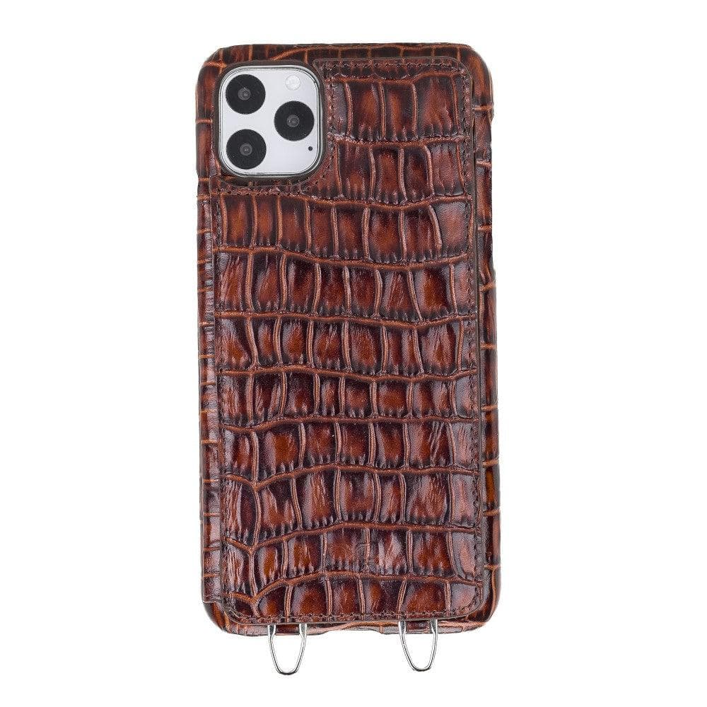 Bouletta iPhone 11 Series Leather Saff Umw Plain Strap in premium leather, showcasing its sleek design and personalization options.