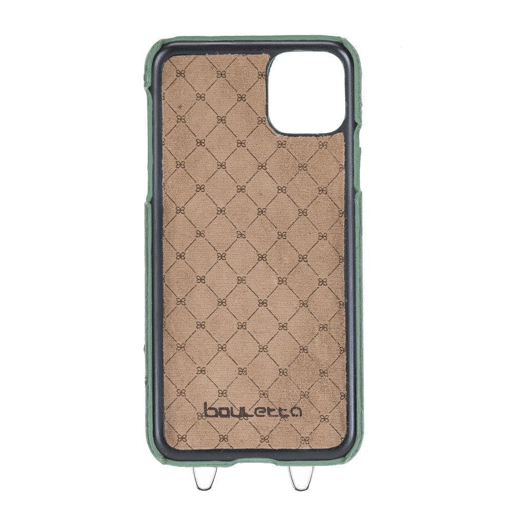 Bouletta iPhone 11 Series Leather Saff Umw Plain Strap in premium leather, showcasing its sleek design and personalization options.