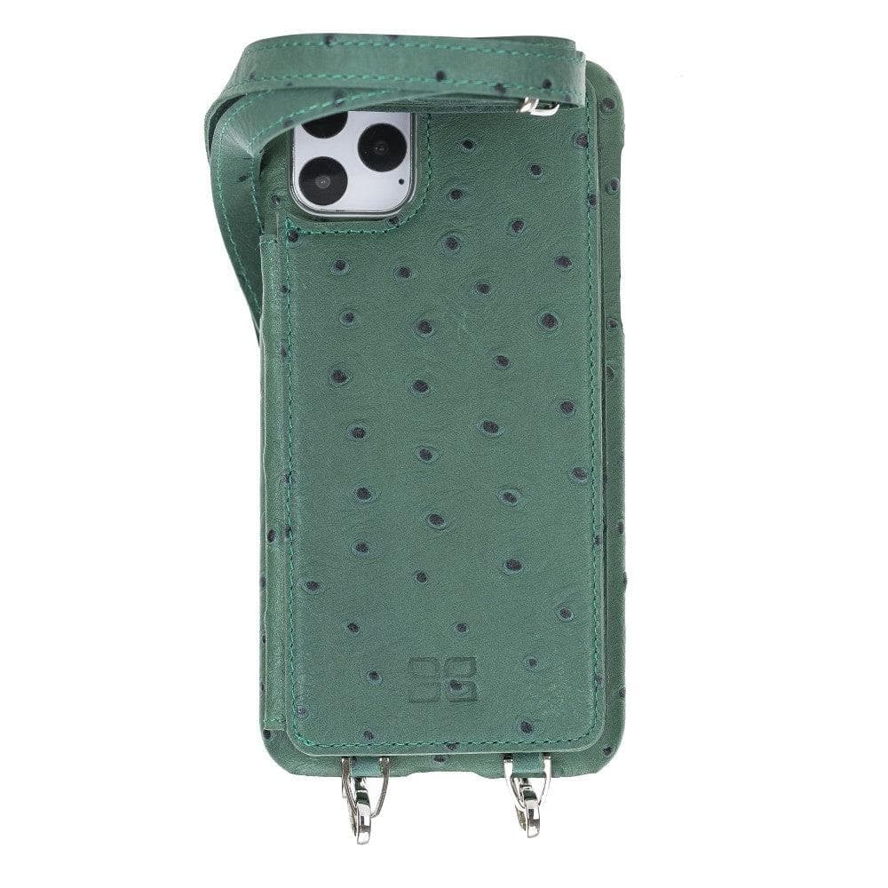 Bouletta iPhone 11 Series Leather Saff Umw Plain Strap in premium leather, showcasing its sleek design and personalization options.