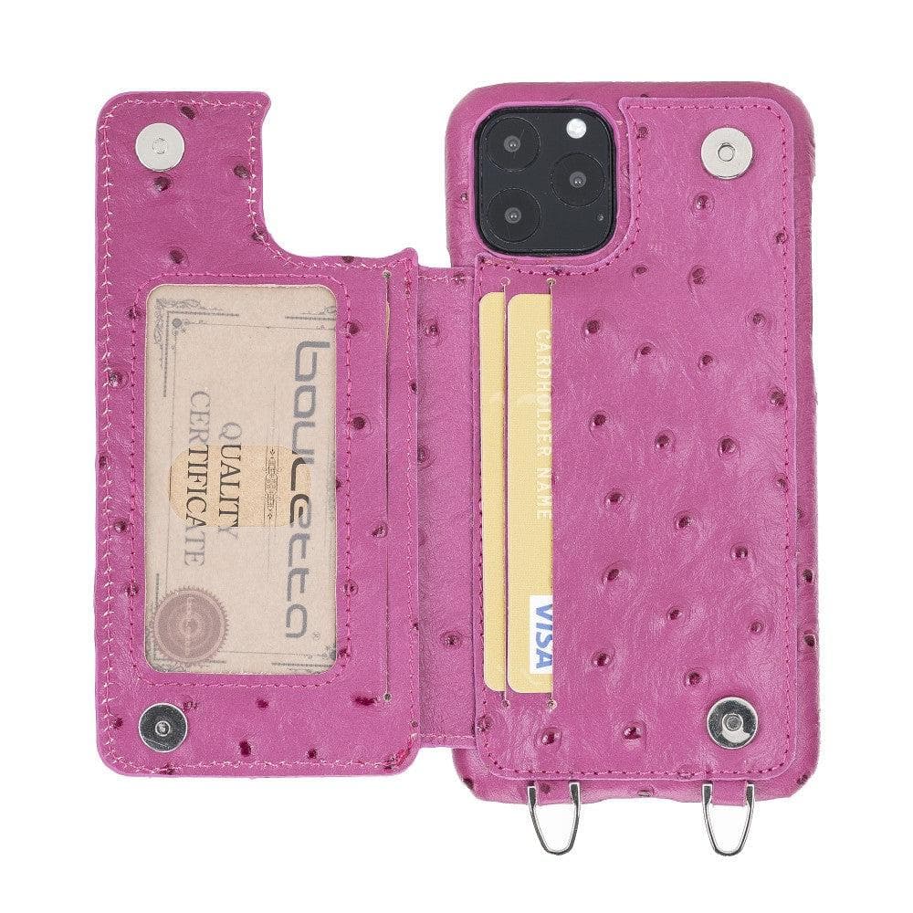 Bouletta iPhone 11 Series Leather Saff Umw Plain Strap in premium leather, showcasing its sleek design and personalization options.