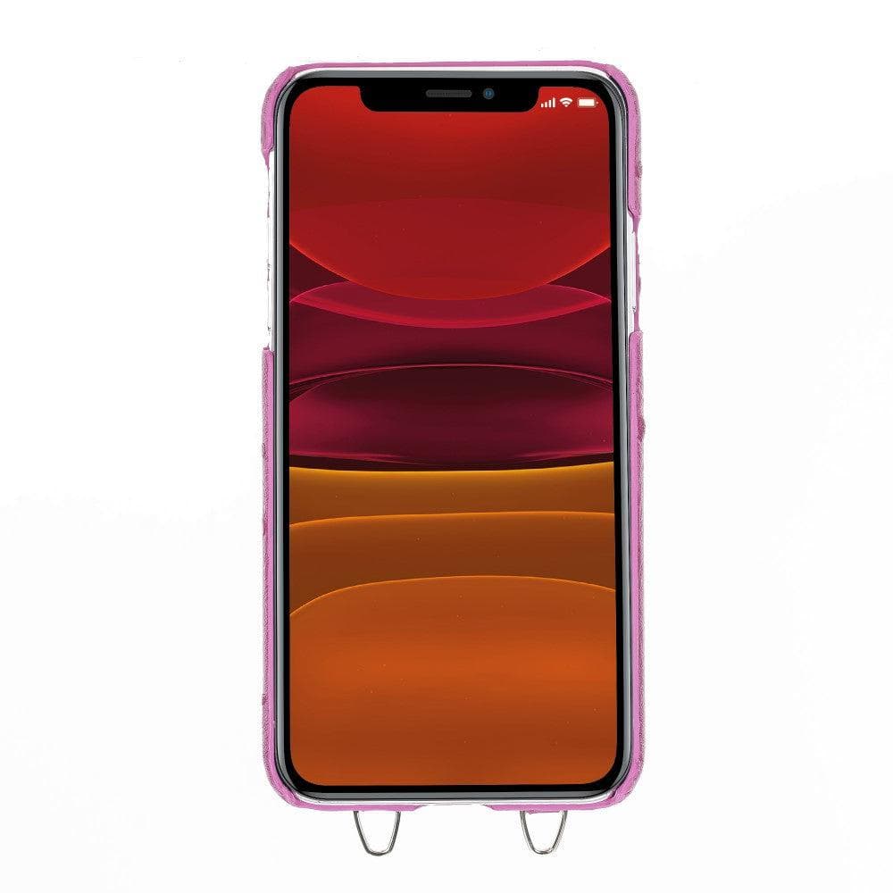 Bouletta iPhone 11 Series Leather Saff Umw Plain Strap in premium leather, showcasing its sleek design and personalization options.