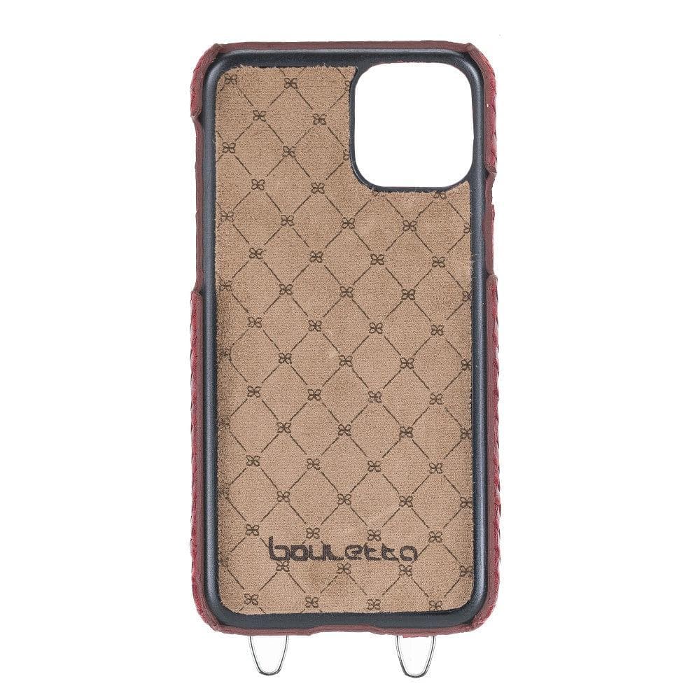 Bouletta iPhone 11 Series Leather Saff Umw Plain Strap in premium leather, showcasing its sleek design and personalization options.