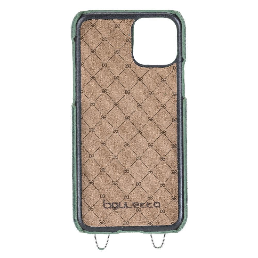 Bouletta iPhone 11 Series Leather Saff Umw Plain Strap in premium leather, showcasing its sleek design and personalization options.