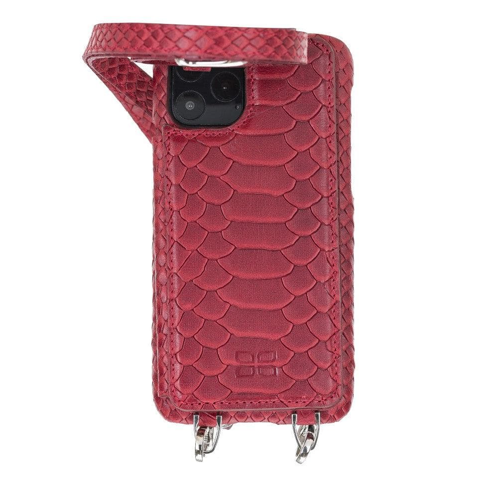 Bouletta iPhone 11 Series Leather Saff Umw Plain Strap in premium leather, showcasing its sleek design and personalization options.