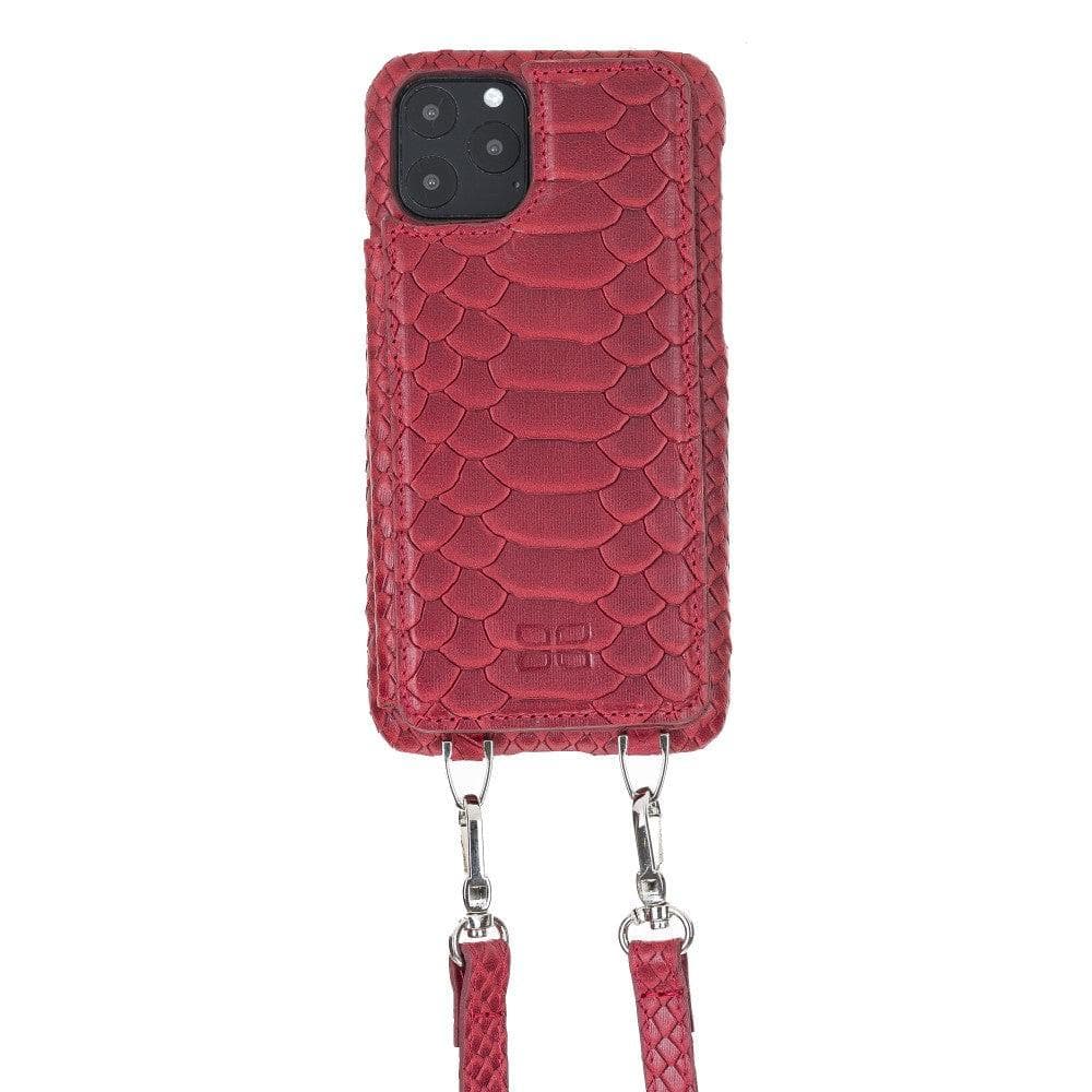 Bouletta iPhone 11 Series Leather Saff Umw Plain Strap in premium leather, showcasing its sleek design and personalization options.
