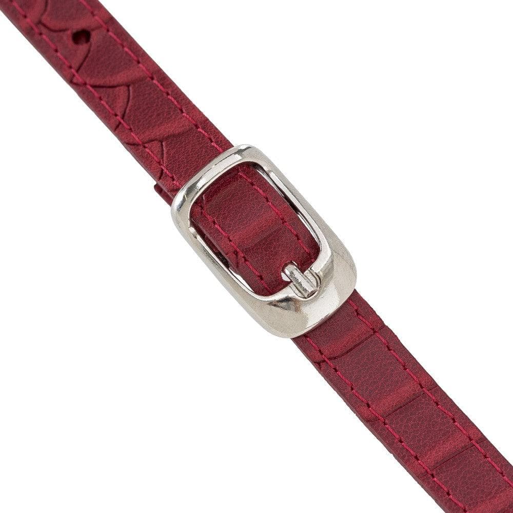 Bouletta iPhone 11 Series Leather Saff Umw Plain Strap in premium leather, showcasing its sleek design and personalization options.