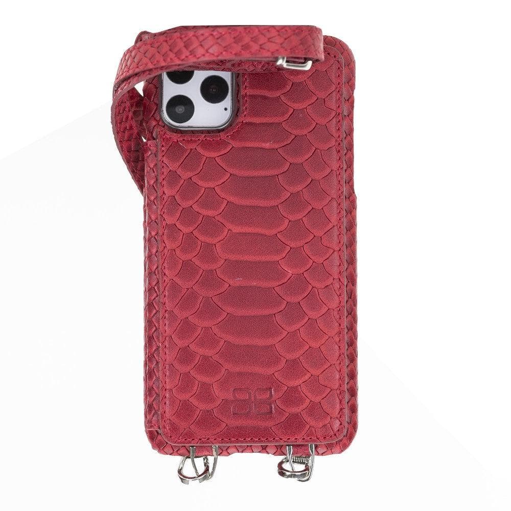 Bouletta iPhone 11 Series Leather Saff Umw Plain Strap in premium leather, showcasing its sleek design and personalization options.