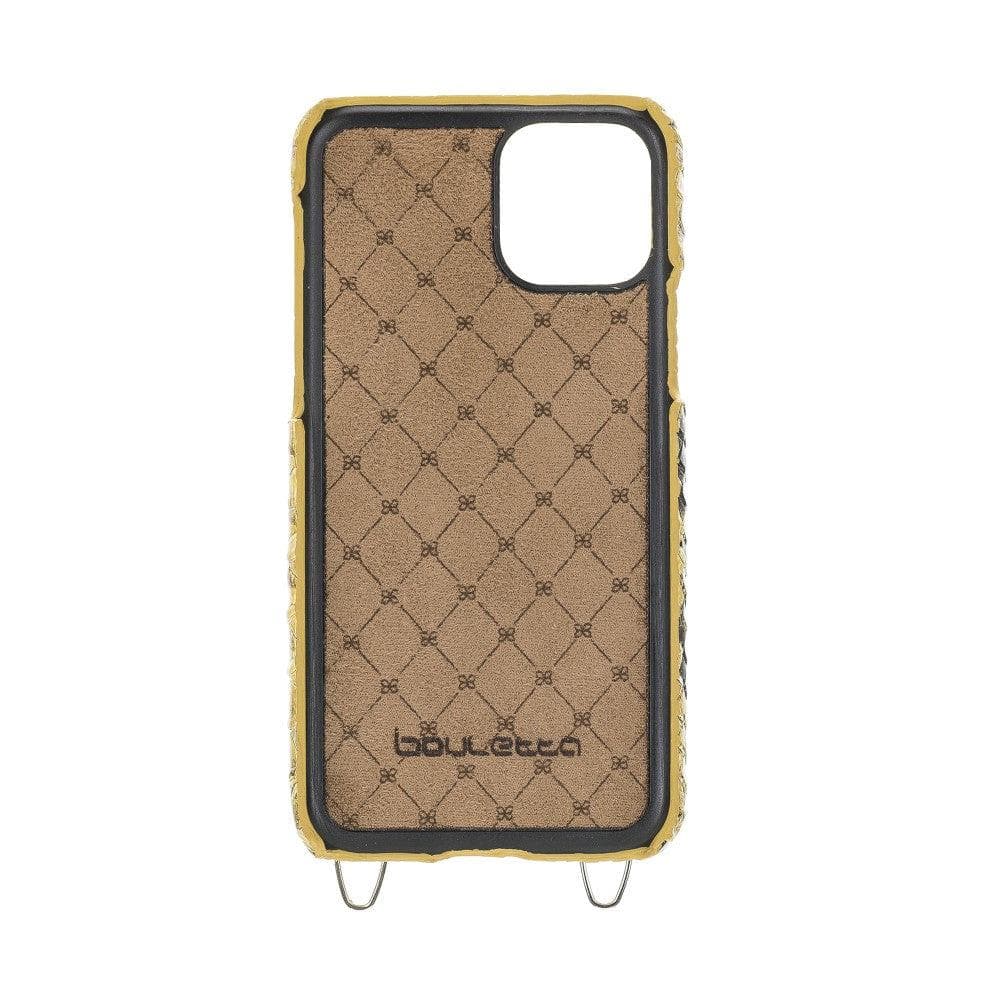 Bouletta iPhone 11 Series Leather Saff Umw Plain Strap in premium leather, showcasing its sleek design and personalization options.
