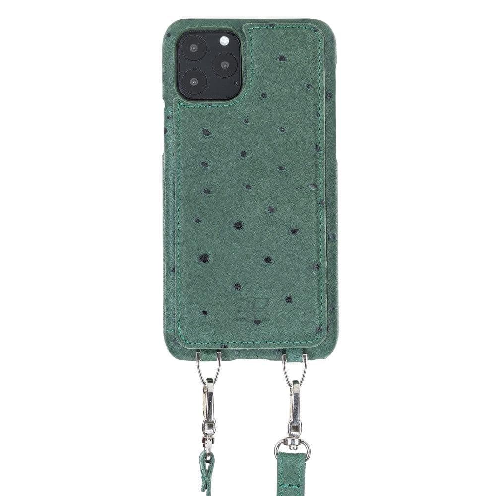 Bouletta iPhone 11 Series Leather Saff Umw Plain Strap in premium leather, showcasing its sleek design and personalization options.